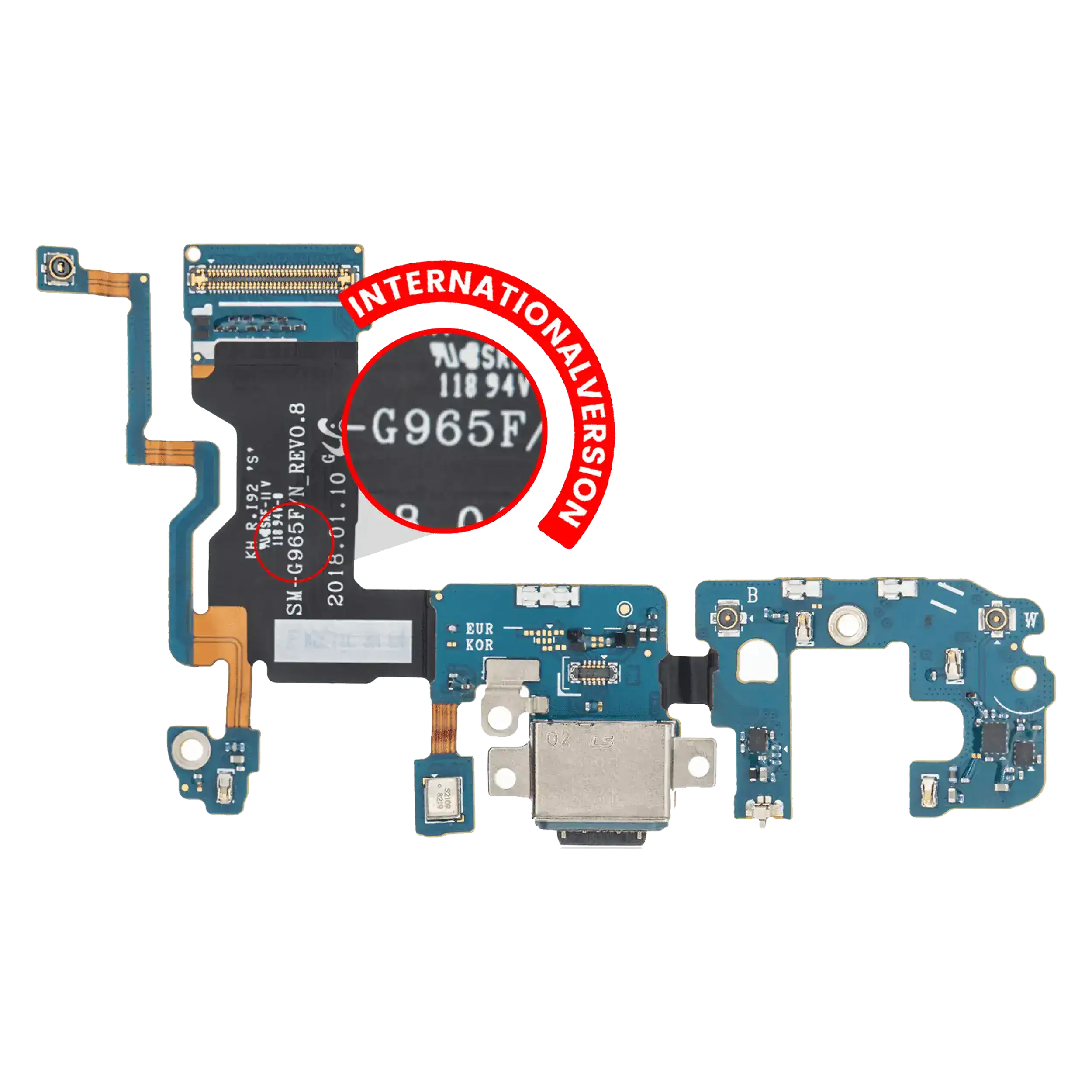 Charging Port With Flex Cable Compatible For Samsung Galaxy S9 Plus (G965F) (International Version)