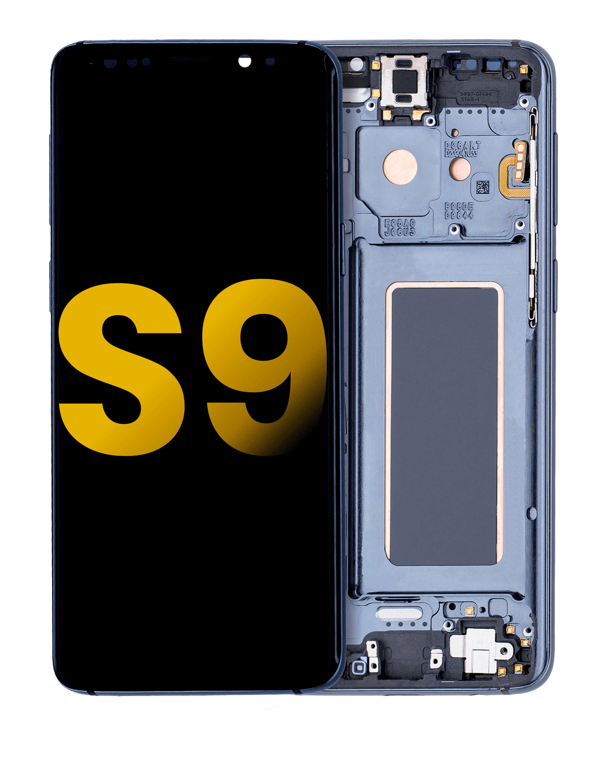 Oled Assembly With Frame Compatible For Samsung Galaxy S9 (Refurbished) (Titanium Gray)