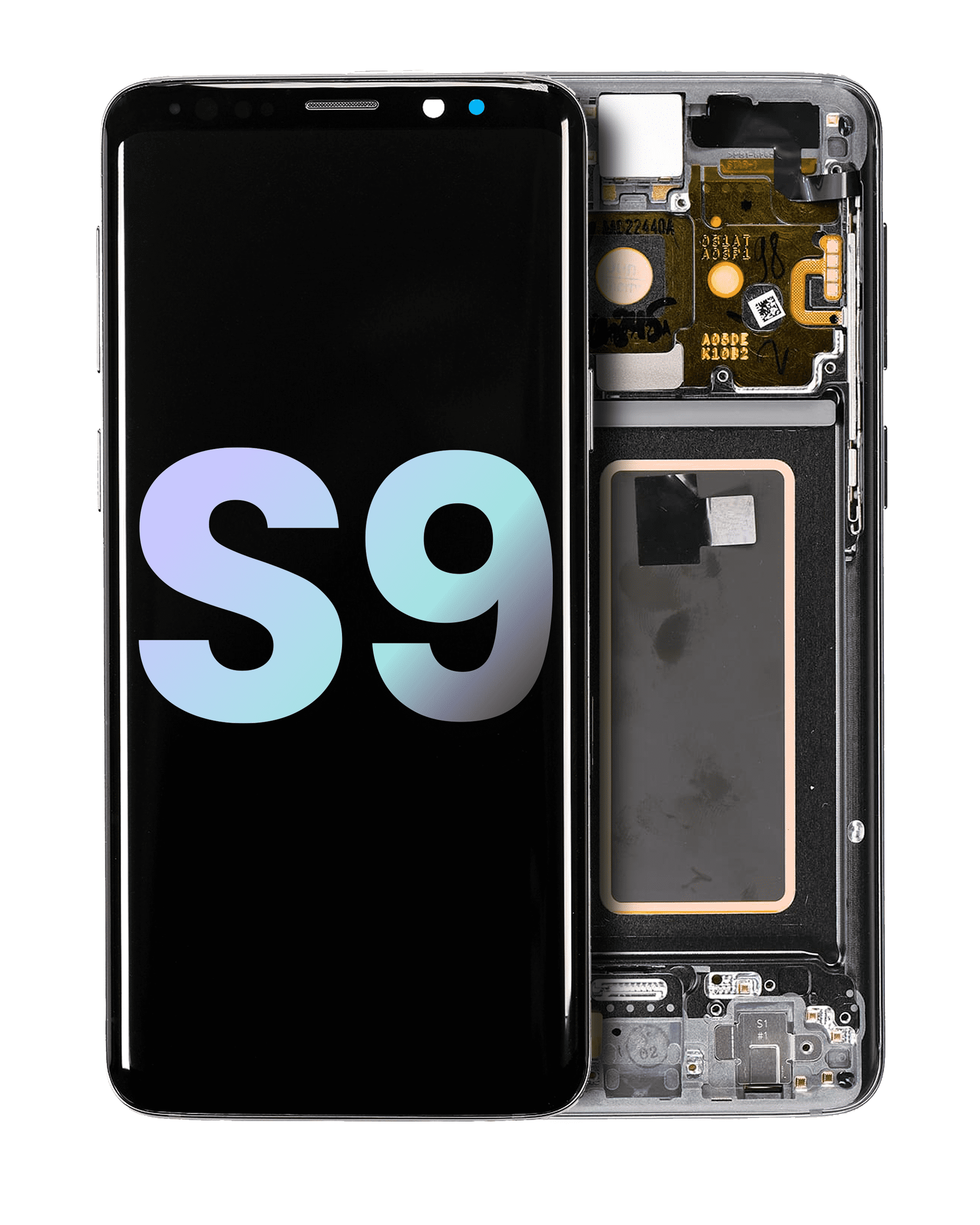 Oled Assembly With Frame Compatible For Samsung Galaxy S9 (Service Pack) (Titanium Gray)