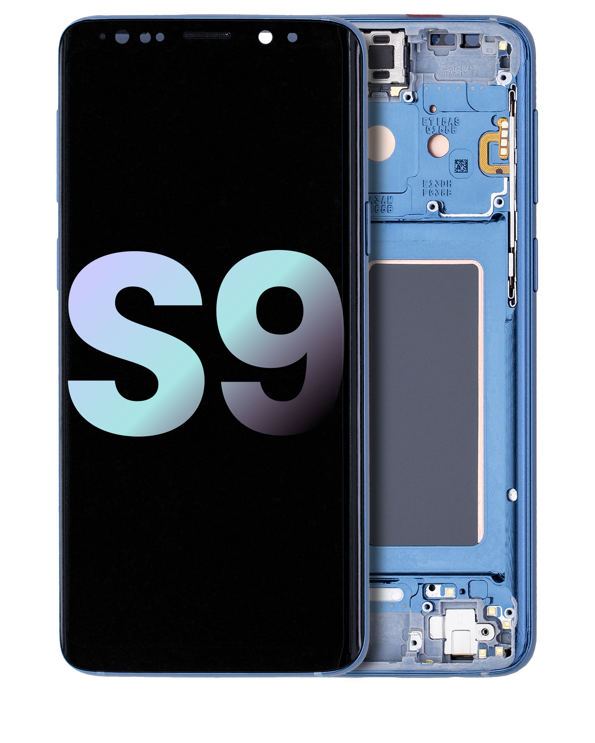 Oled Assembly With Frame Compatible For Samsung Galaxy S9 (Service Pack) (Coral Blue)
