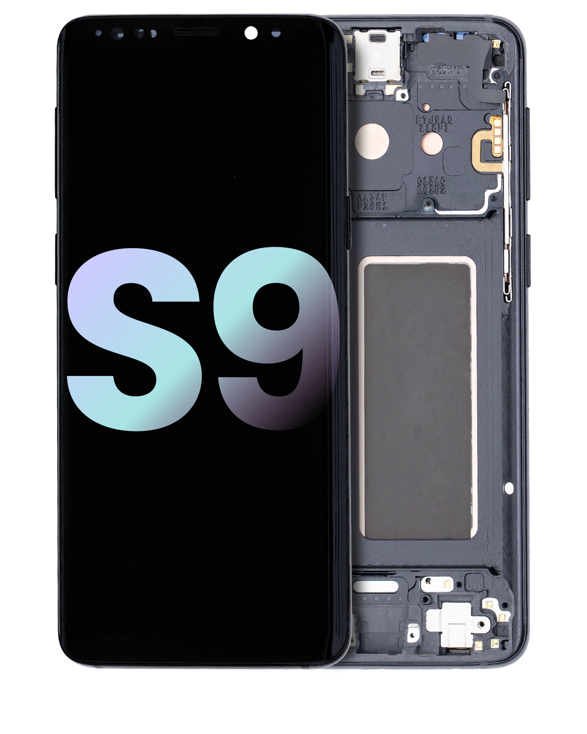 Oled Assembly With Frame Compatible For Samsung Galaxy S9 (Service Pack) (Midnight Black)