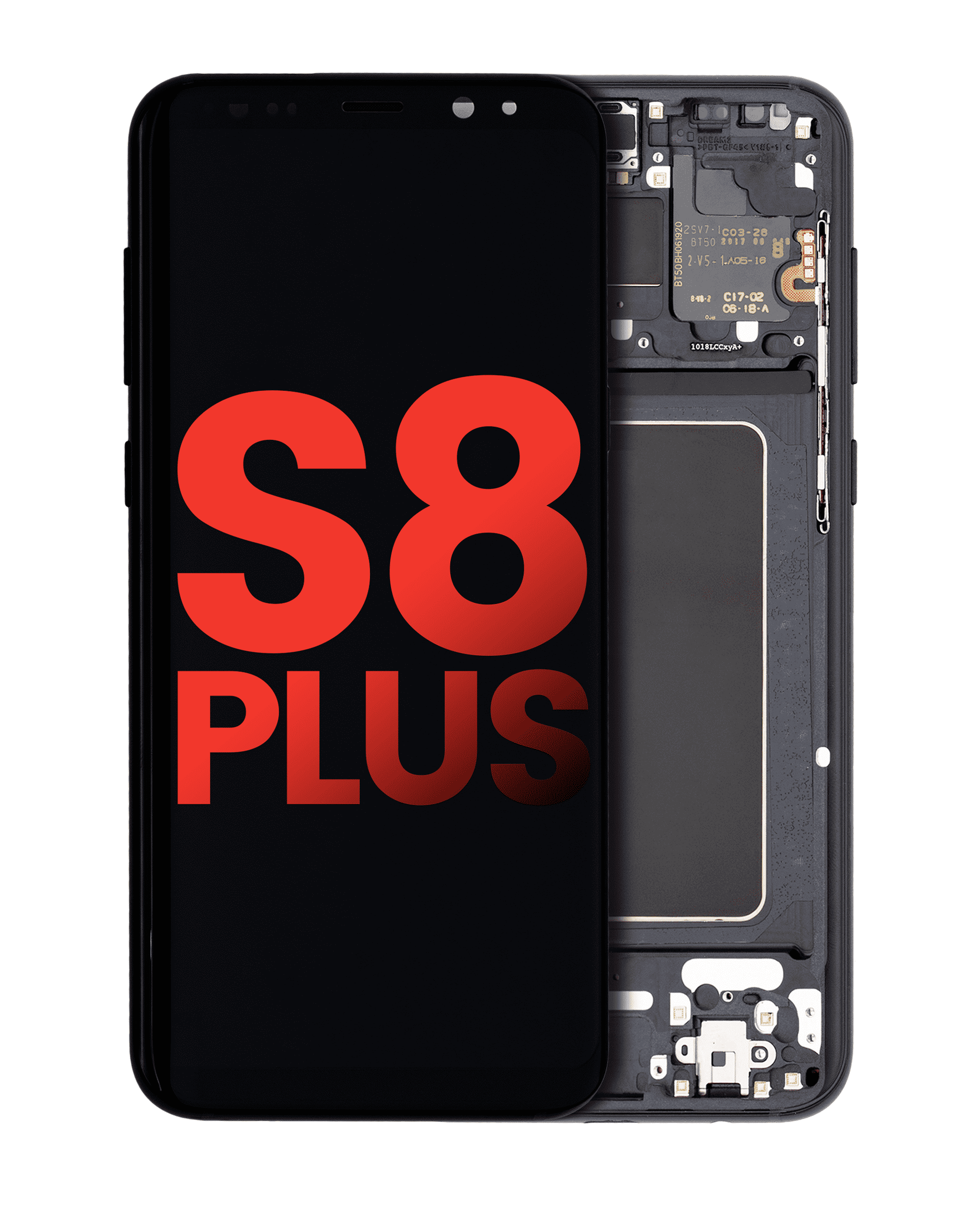 Oled Assembly With Frame Compatible For Samsung Galaxy S8 Plus (Aftermarket Plus) (Midnight Black)