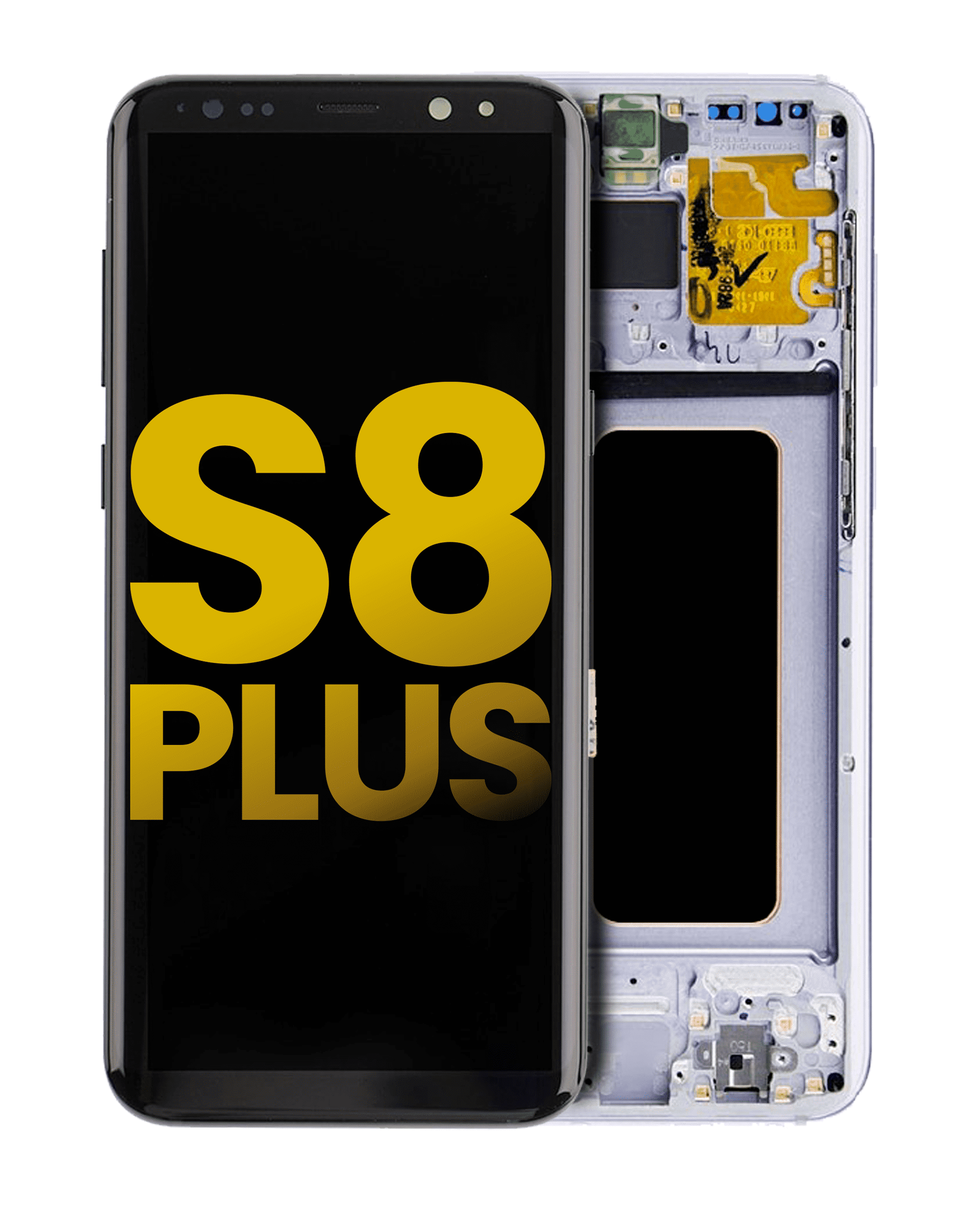 Oled Assembly With Frame Compatible For Samsung Galaxy S8 Plus (Refurbished) (Orchid Gray)