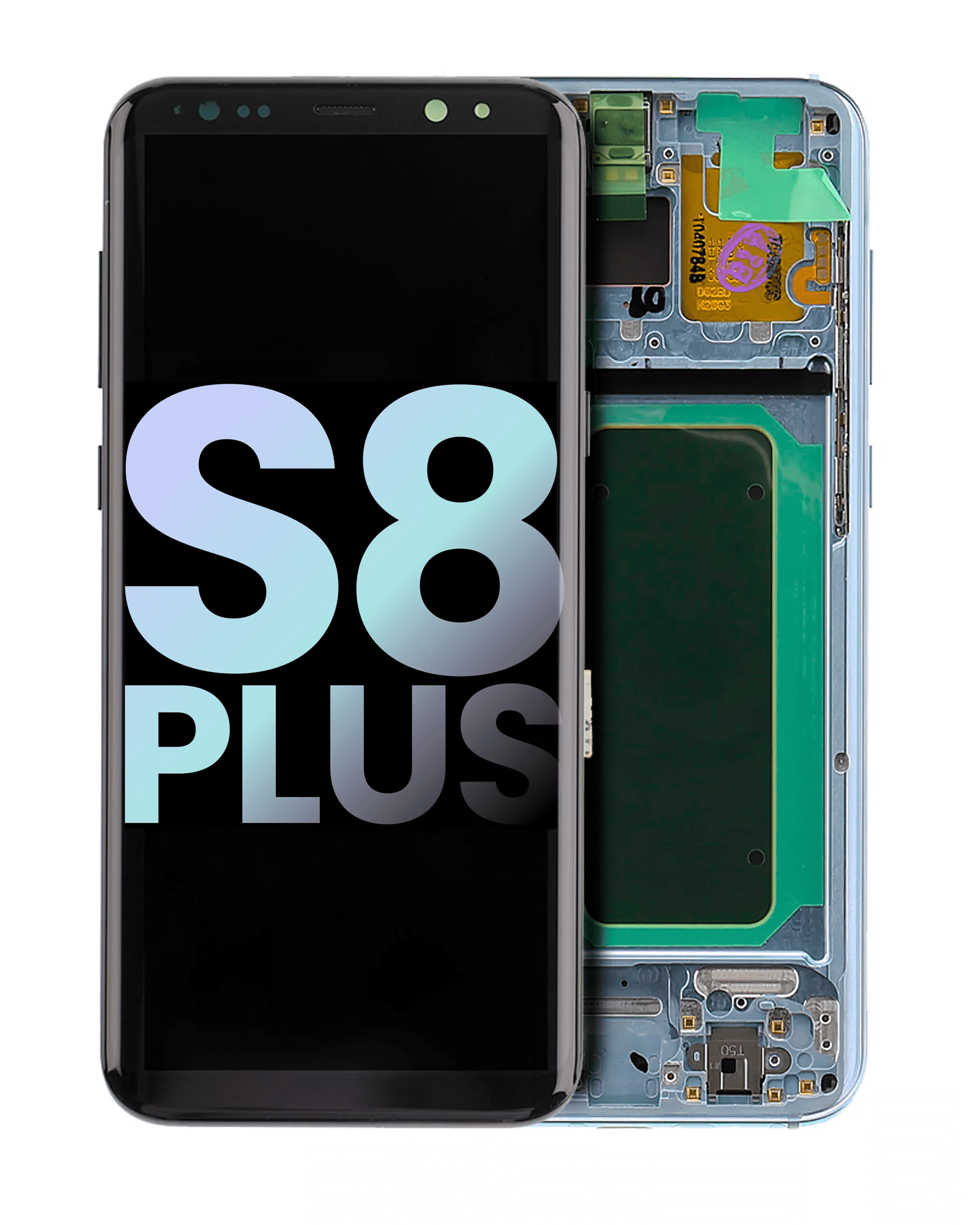 Oled Assembly With Frame Compatible For Samsung Galaxy S8 Plus (Service Pack) (Coral Blue)