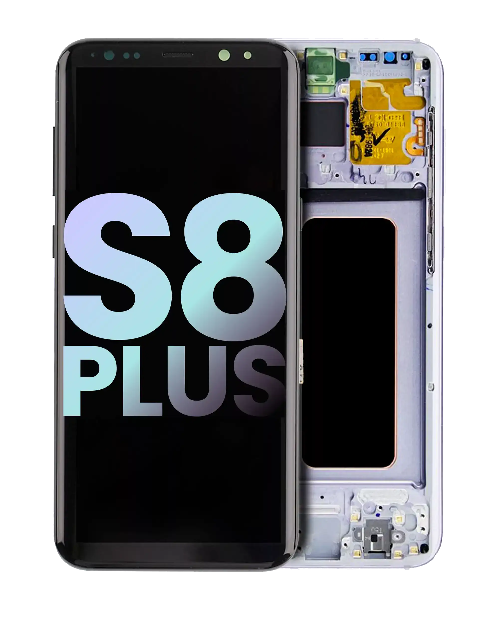 Oled Assembly With Frame Compatible For Samsung Galaxy S8 Plus (Service Pack) (Gray / Violet)