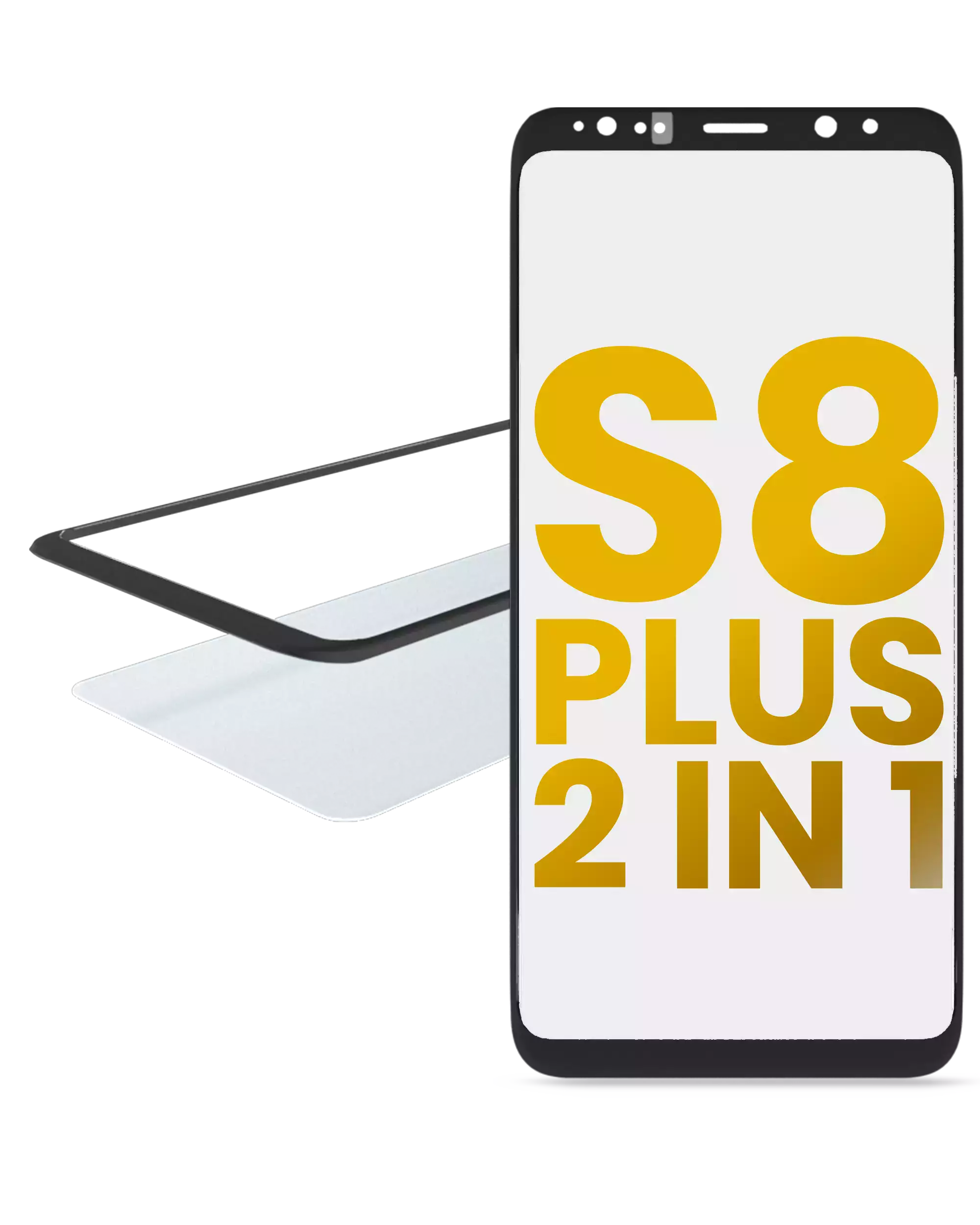 2 In 1 Front Glass With Oca Pre-Installed Compatible For Samsung Galaxy S8 Plus