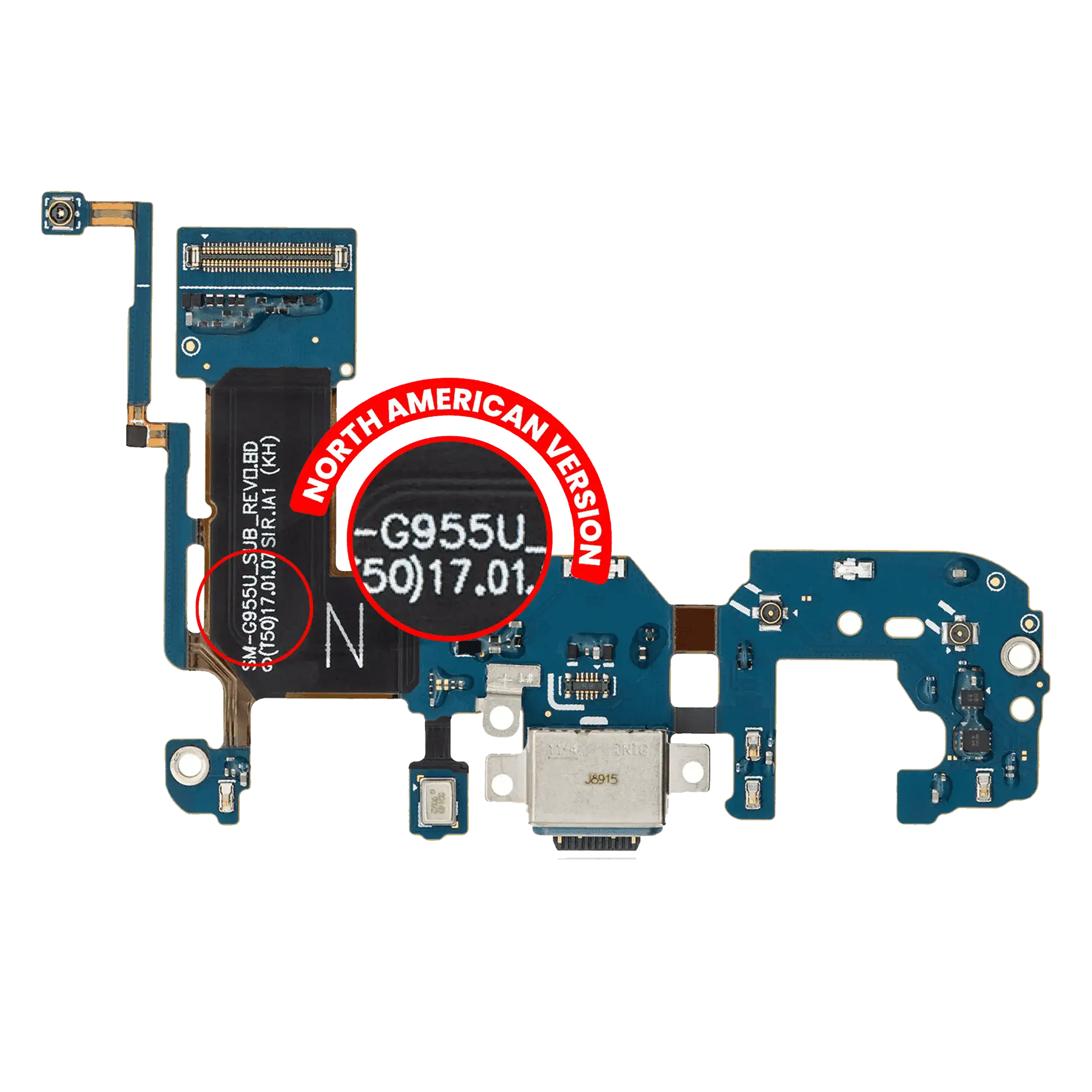 Charging Port With Flex Cable Compatible For Samsung Galaxy S8 Plus (G955U) (Us Version) (Service Pack)