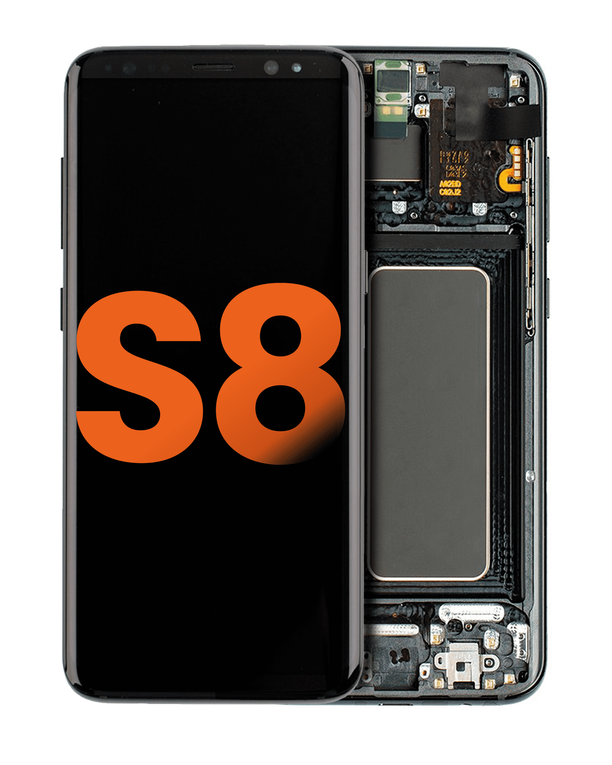 Oled Assembly With Frame Compatible For Samsung Galaxy S8 (Blemish: Grade C) (Midnight Black)