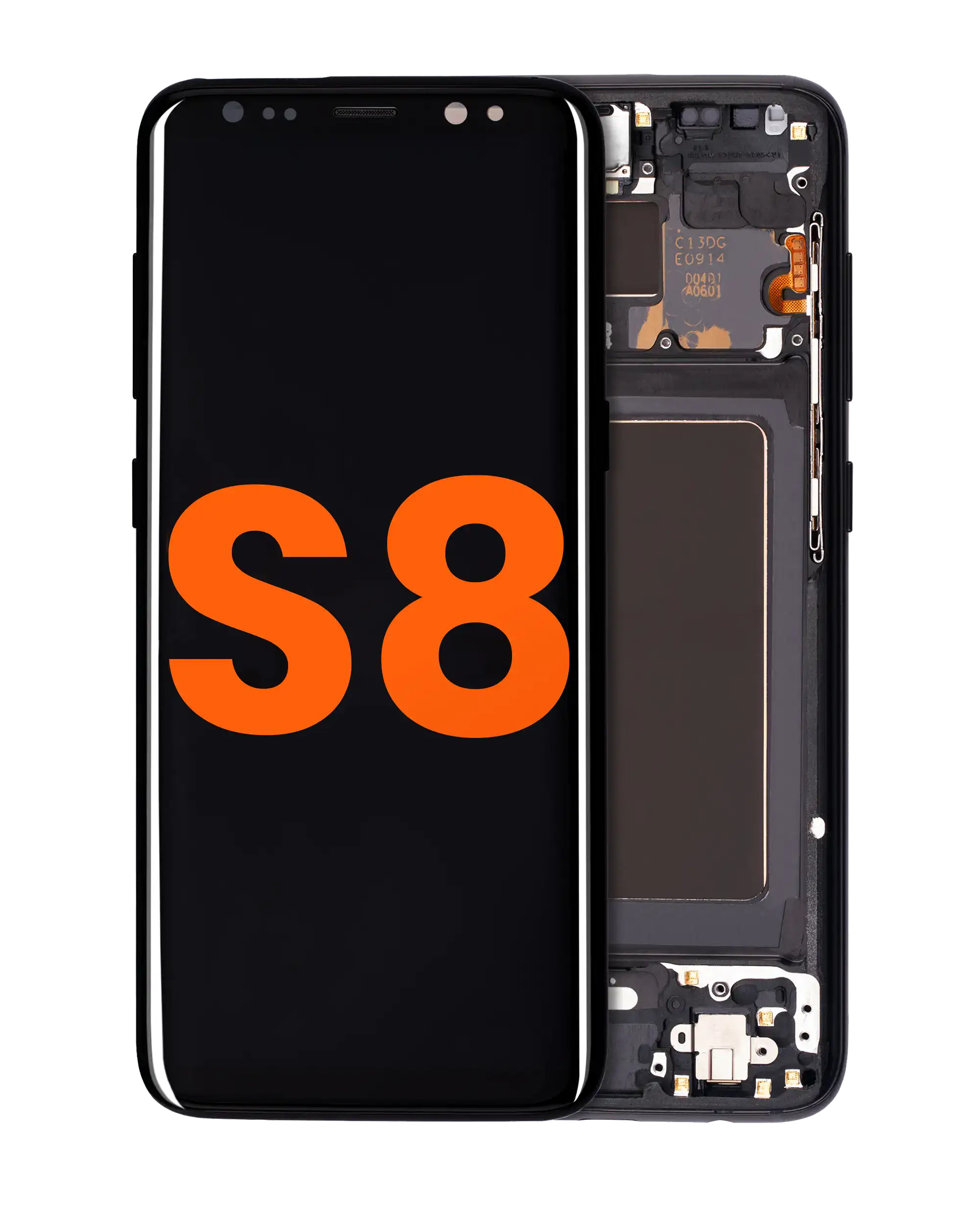 Oled Assembly With Frame Compatible For Samsung Galaxy S8 (Blemish: Grade B) (Midnight Black)