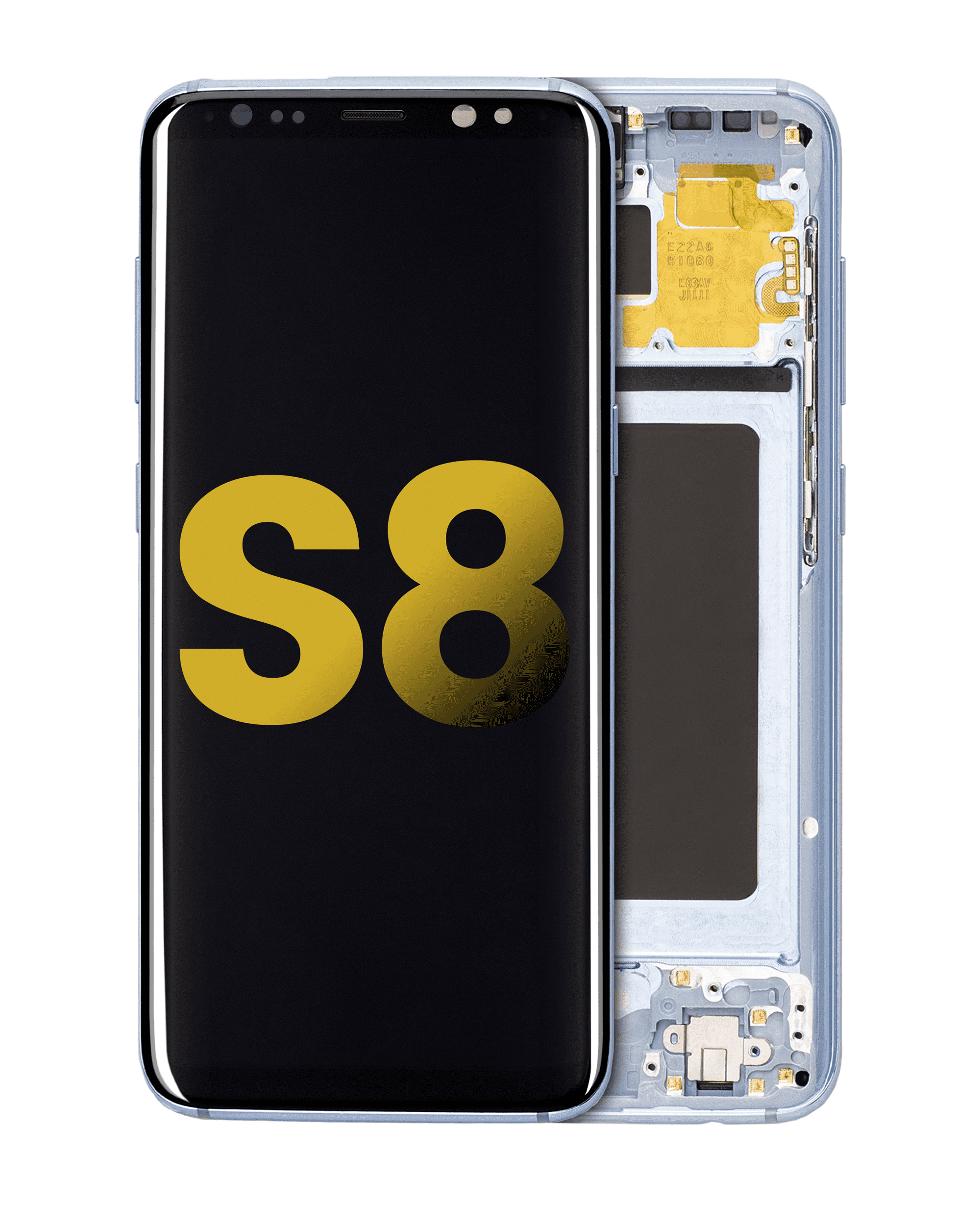 Oled Assembly With Frame Compatible For Samsung Galaxy S8 (Refurbished) (Coral Blue)