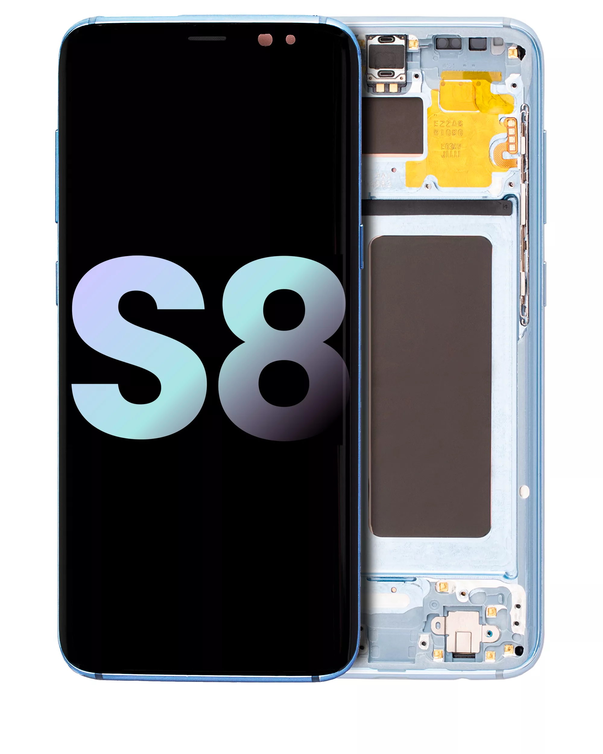 Oled Assembly With Frame Compatible For Samsung Galaxy S8 (Service Pack) (Coral Blue)