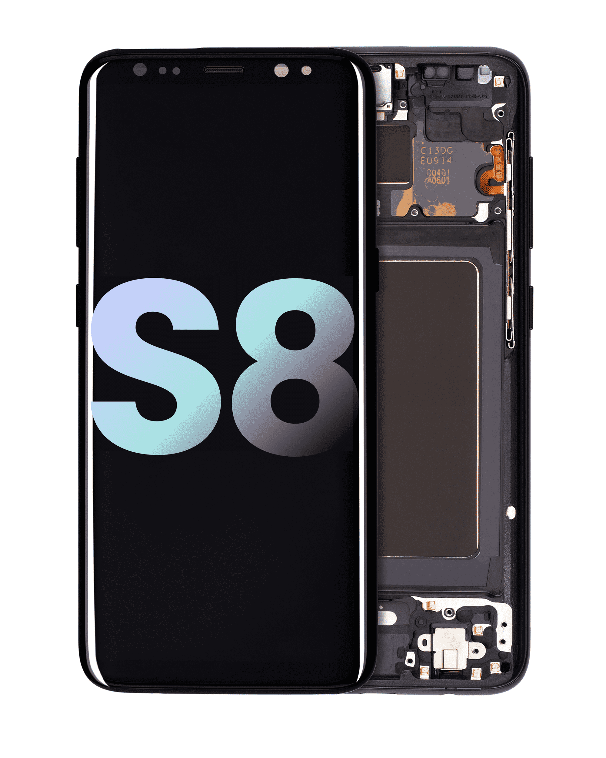 Oled Assembly With Frame Compatible For Samsung Galaxy S8 (Service Pack) (Midnight Black)