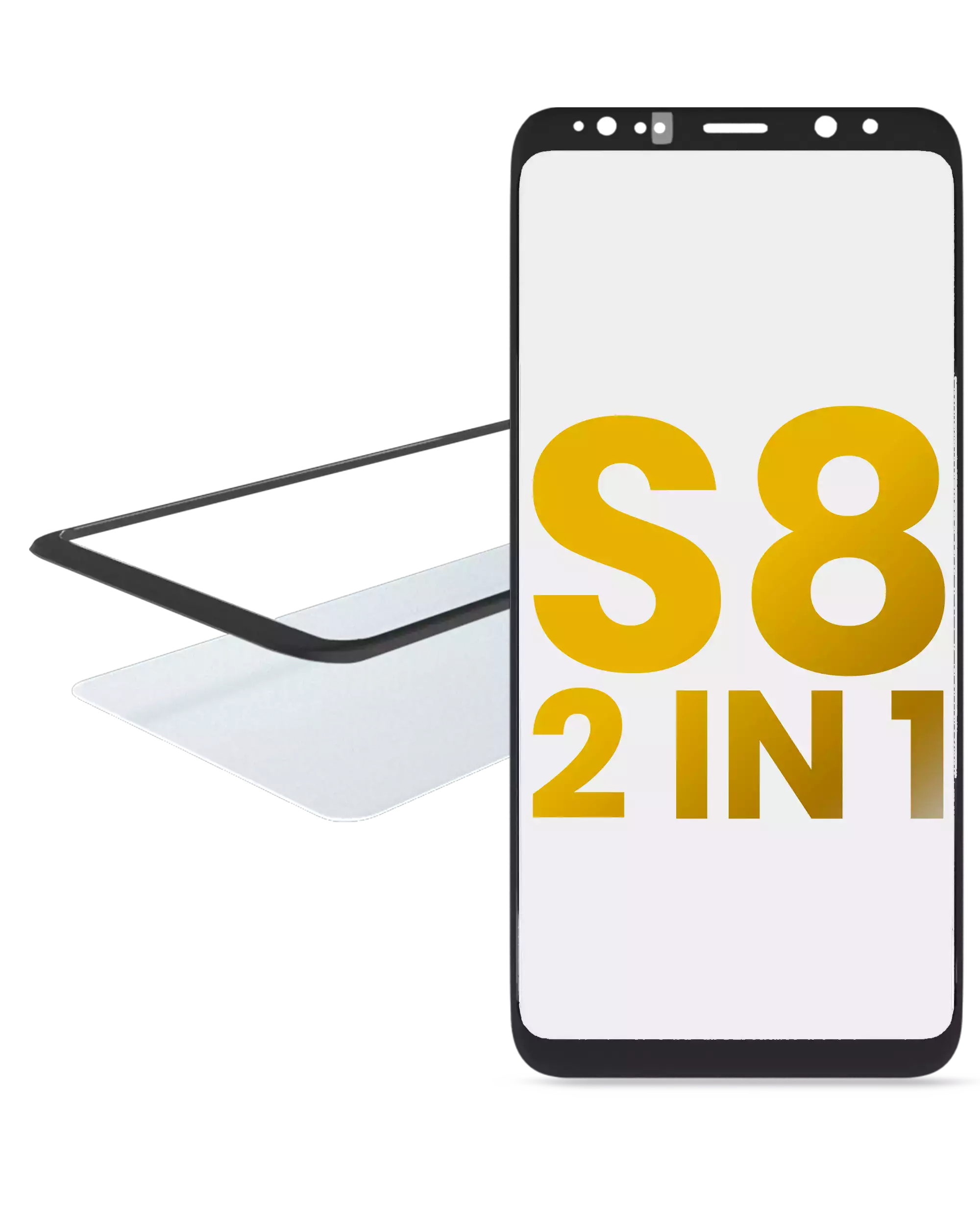 2 In 1 Front Glass With Oca Pre-Installed Compatible For Samsung Galaxy S8