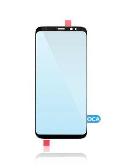 Front Glass With Oca Pre-Installed Compatible For Samsung Galaxy S8 (Black) (125 Um)
