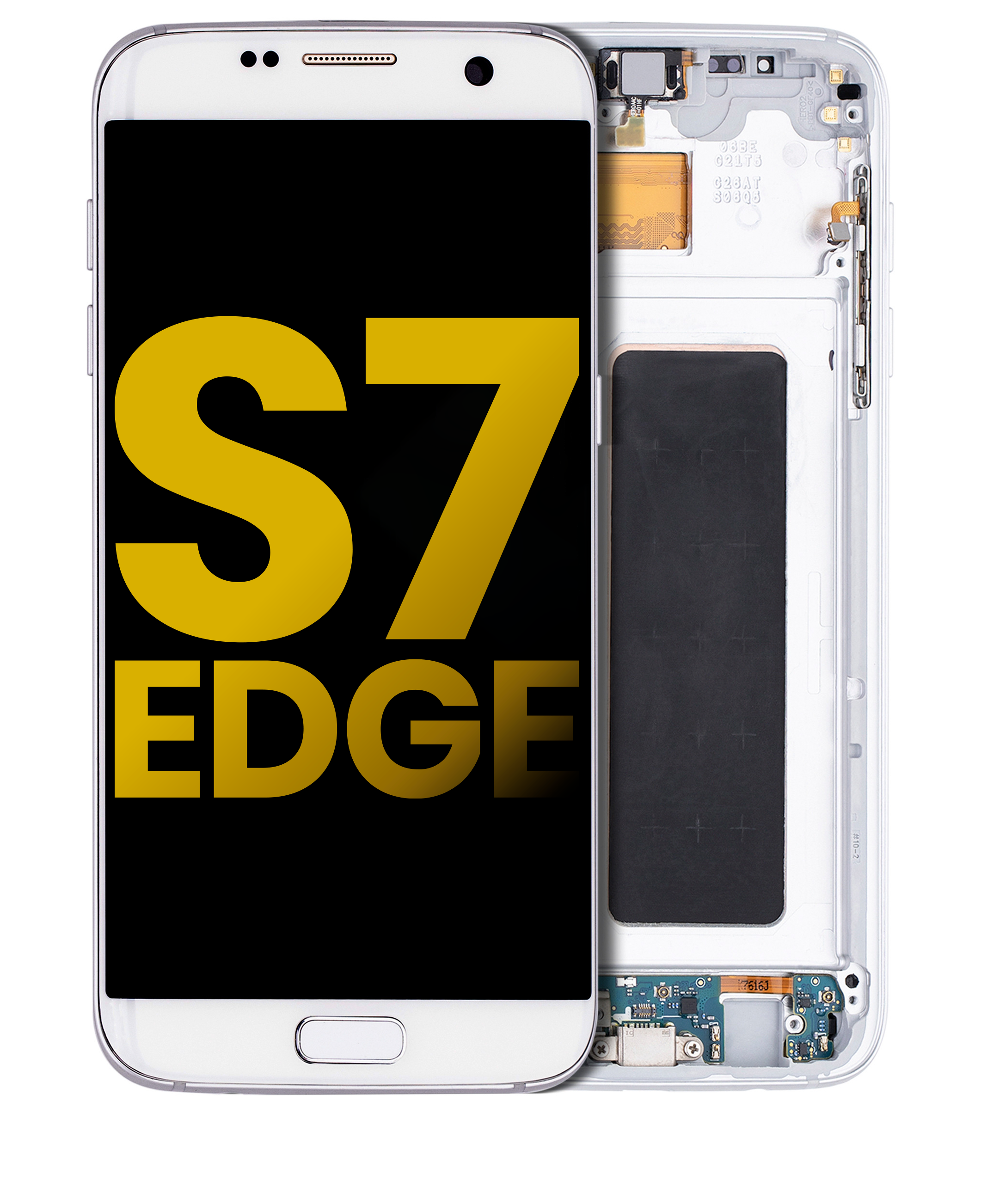 Oled Assembly With Frame Compatible For Samsung Galaxy S7 Edge G935A (North American Version) (Refurbished) (White Pearl)