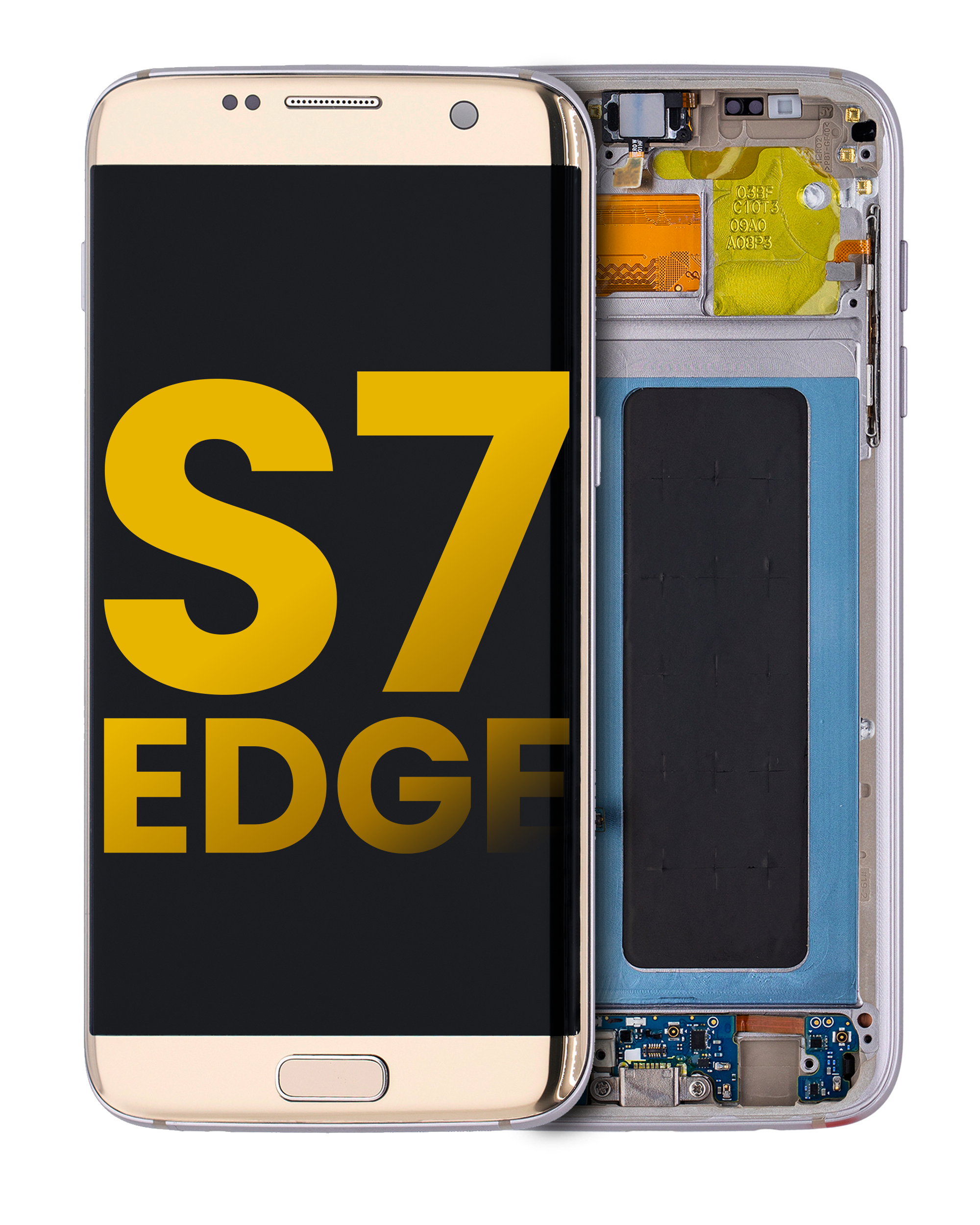 Oled Assembly With Frame Compatible For Samsung Galaxy S7 Edge  (International / G935F) (Refurbished) (Gold Platinum)
