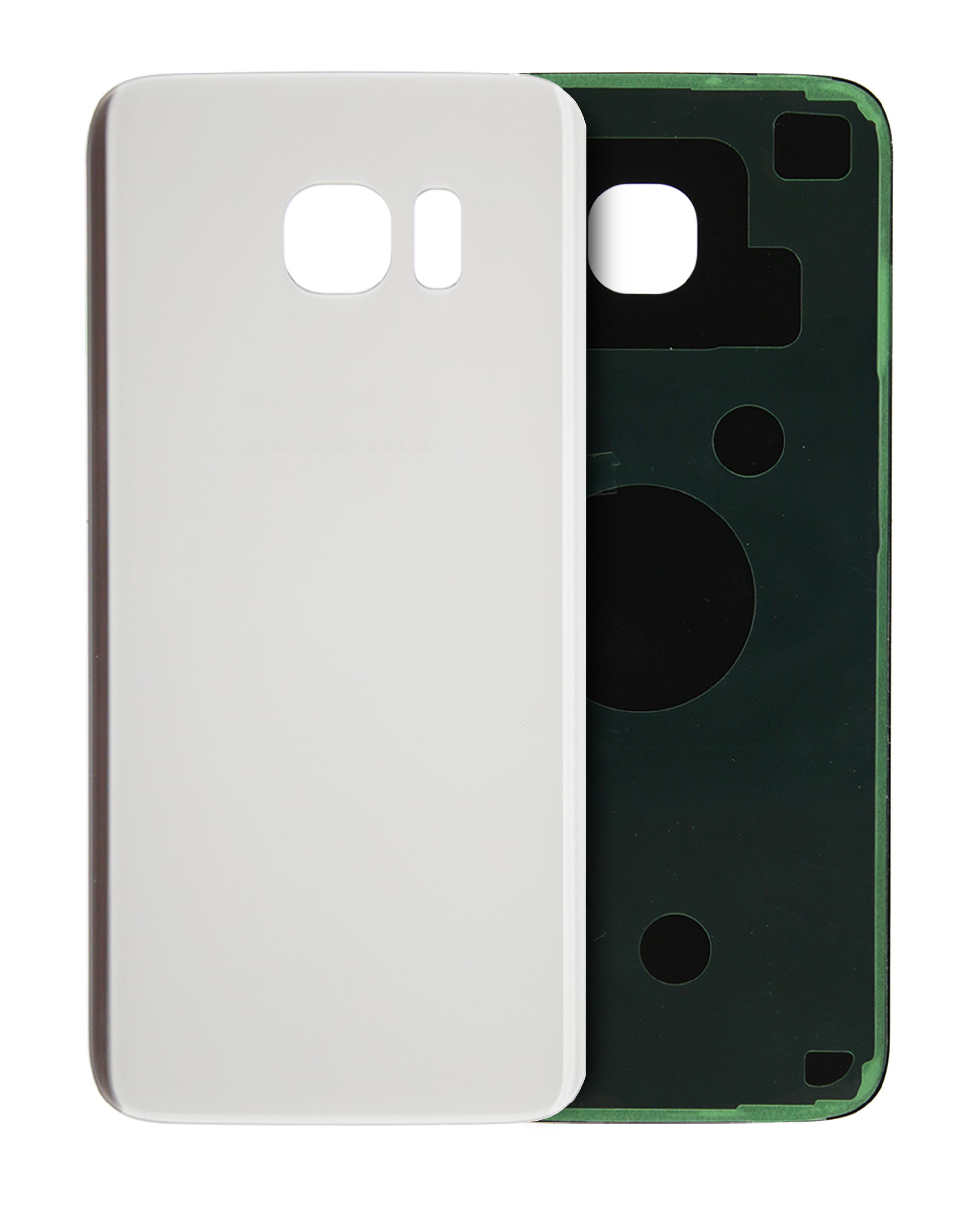 Back Cover Glass Compatible For Samsung Galaxy S7 Edge (Used  Pull: Grade A) (Silver)