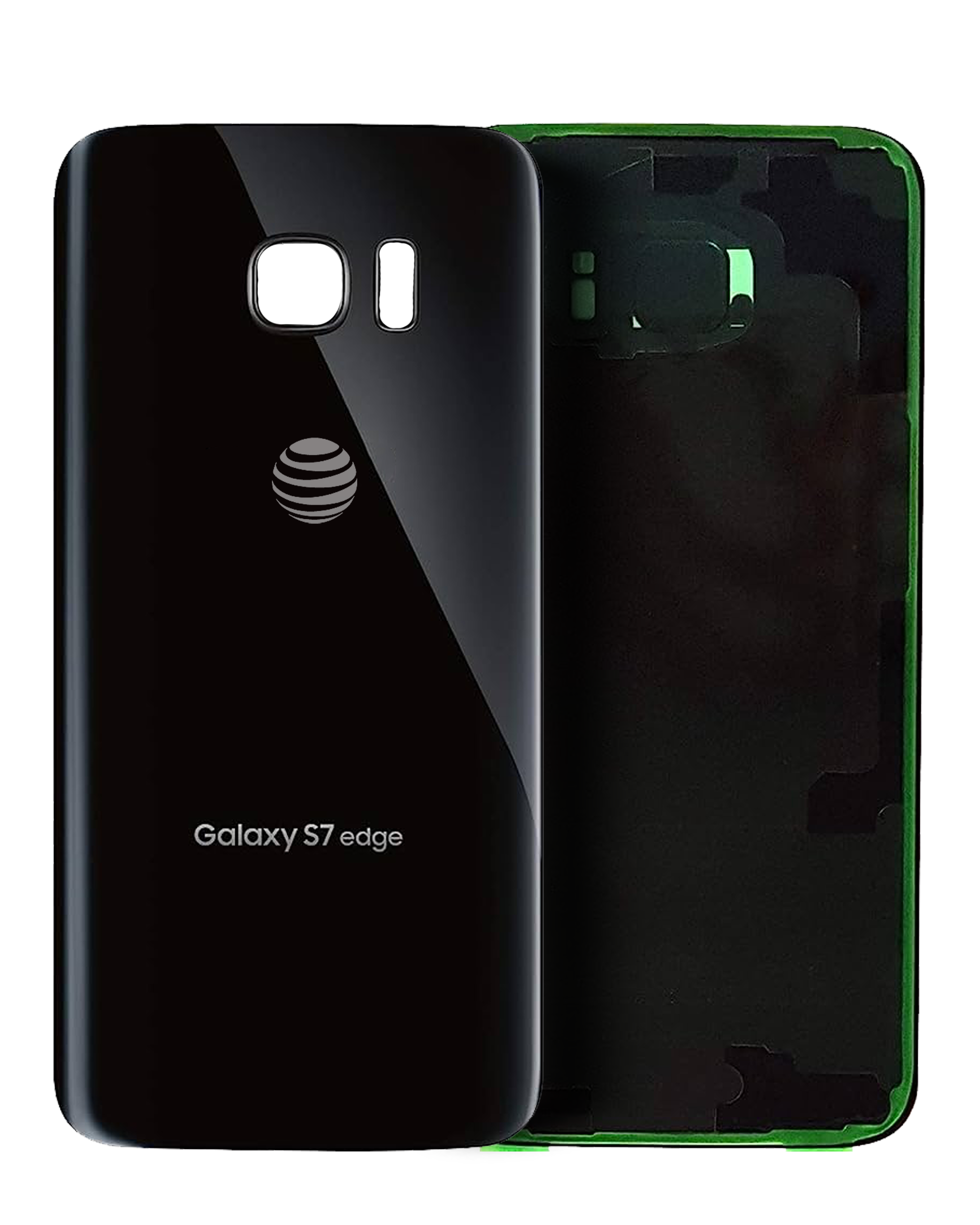 Back Cover Glass Compatible For Samsung Galaxy S7 Edge (Used  Pull: Grade A) (Black Onyx)