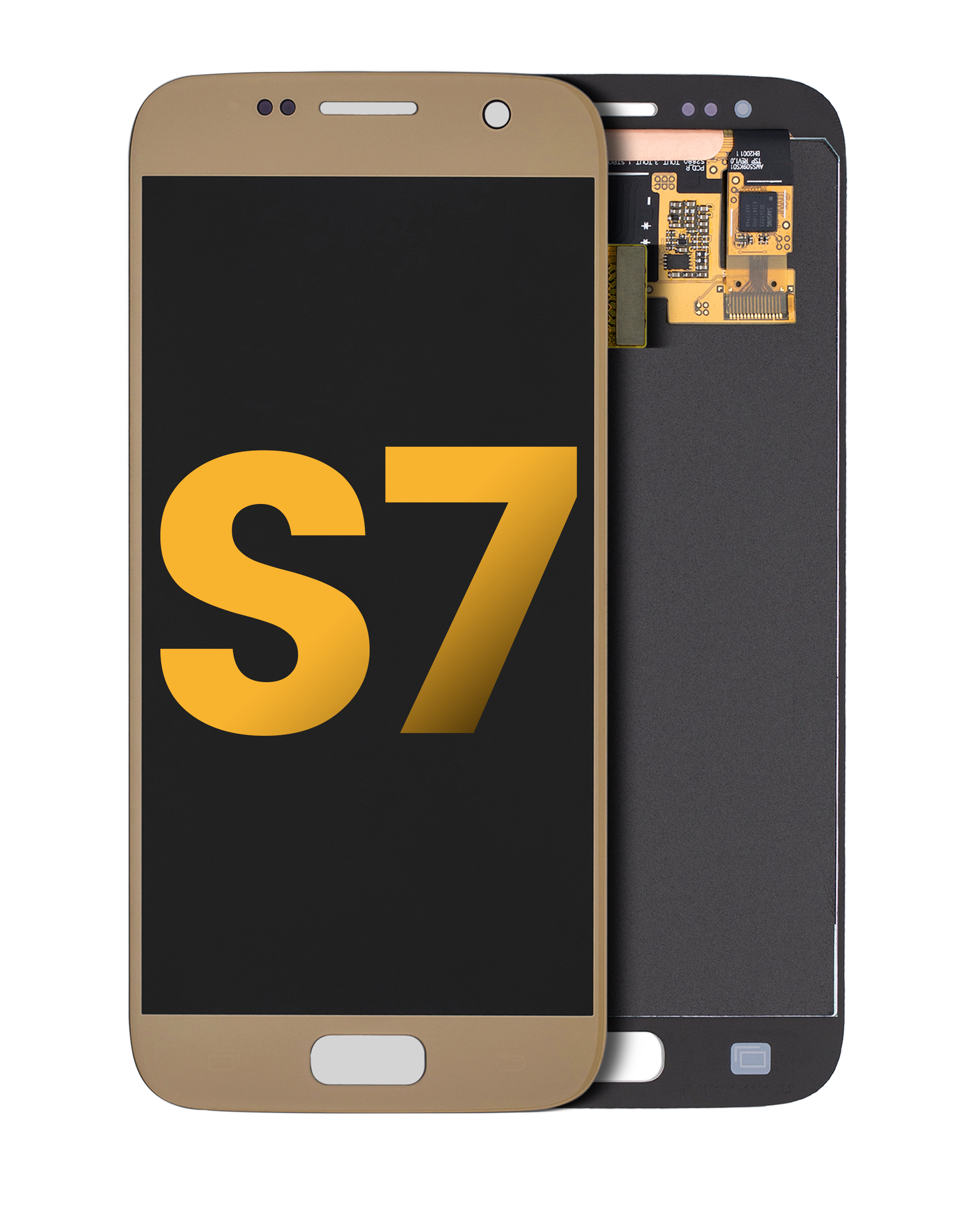 Oled Assembly Without Frame Compatible For Samsung Galaxy S7 (Refurbished) (Gold Platinum)