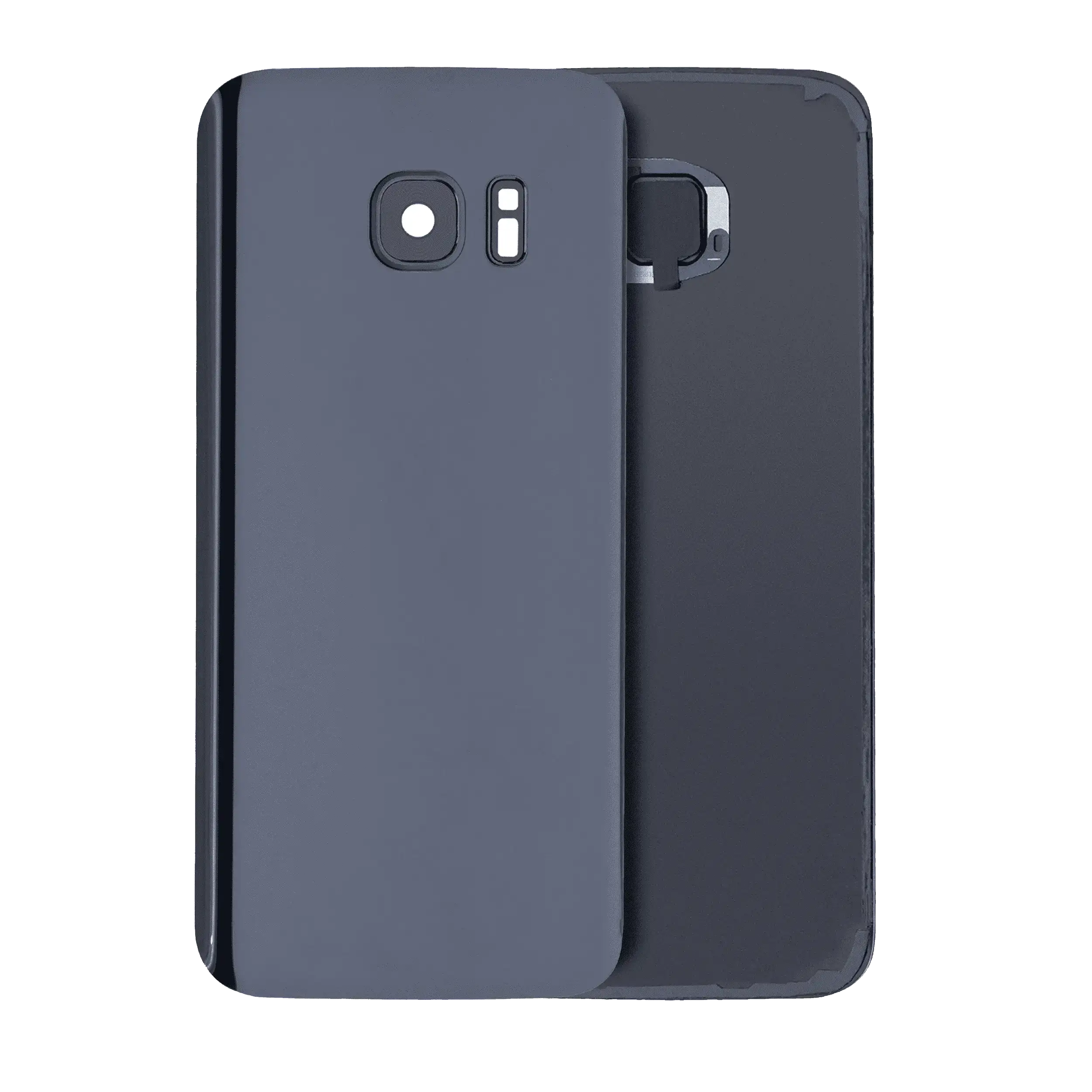Back Cover Glass With Camera Lens Compatible For Samsung Galaxy S7 (No Logo) (Aftermarket Plus) (Black Onyx)