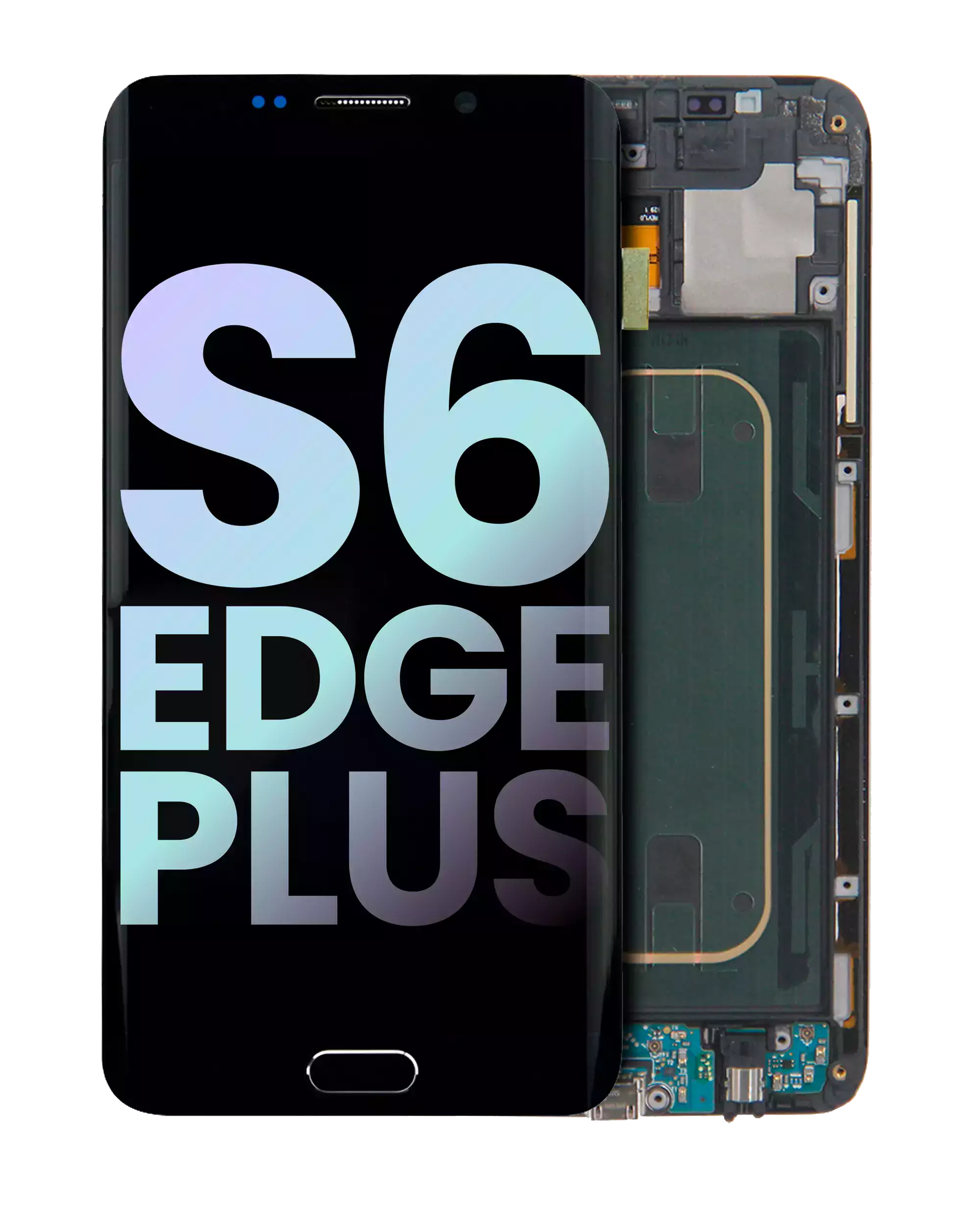 Oled Assembly With Frame Compatible For Samsung Galaxy S6 Edge Plus (At&T / T-Mobile / International) (Service Pack) (Black Sapphire)