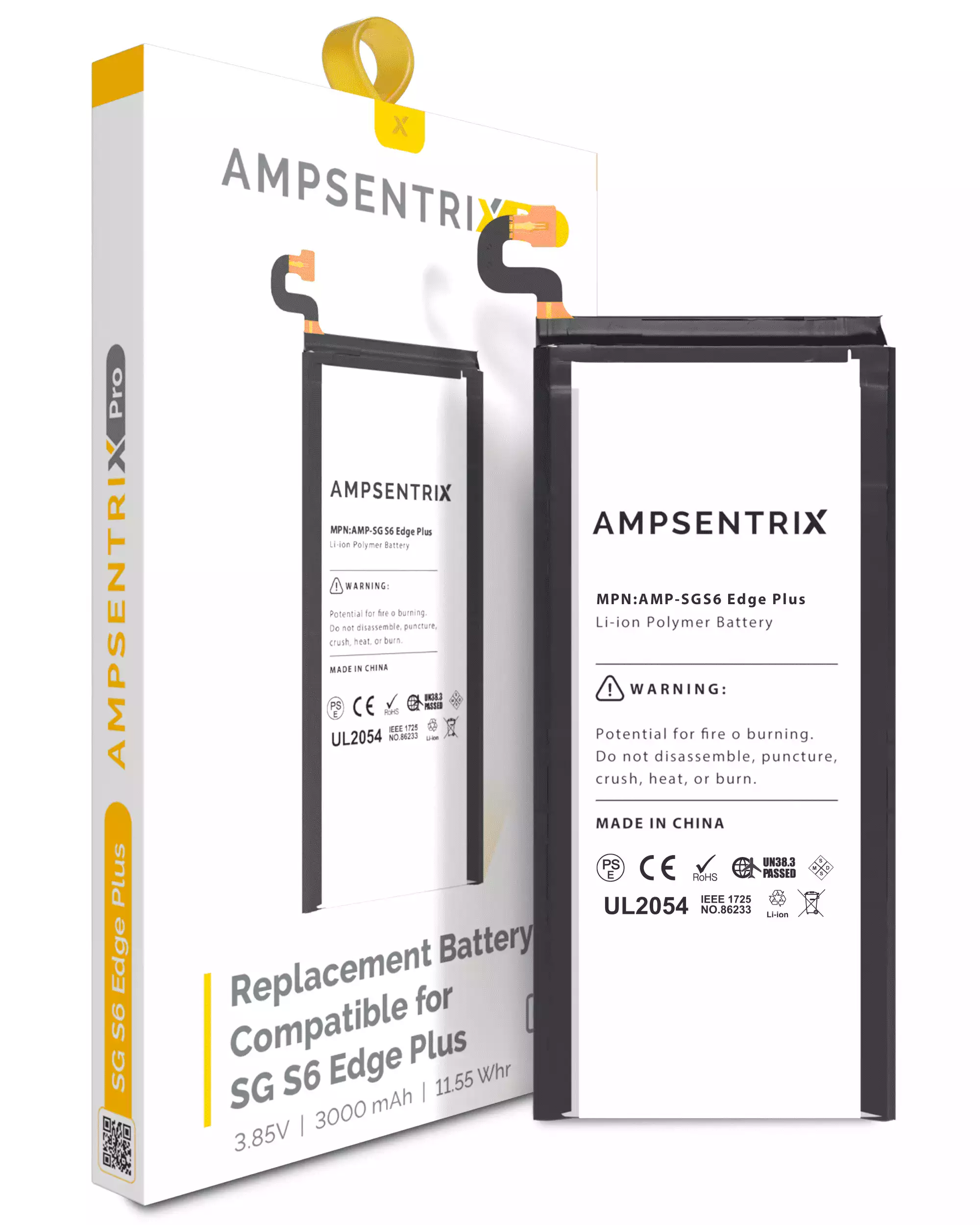 Replacement Battery Compatible For Samsung Galaxy S6 Edge Plus (Ampsentrix Pro)