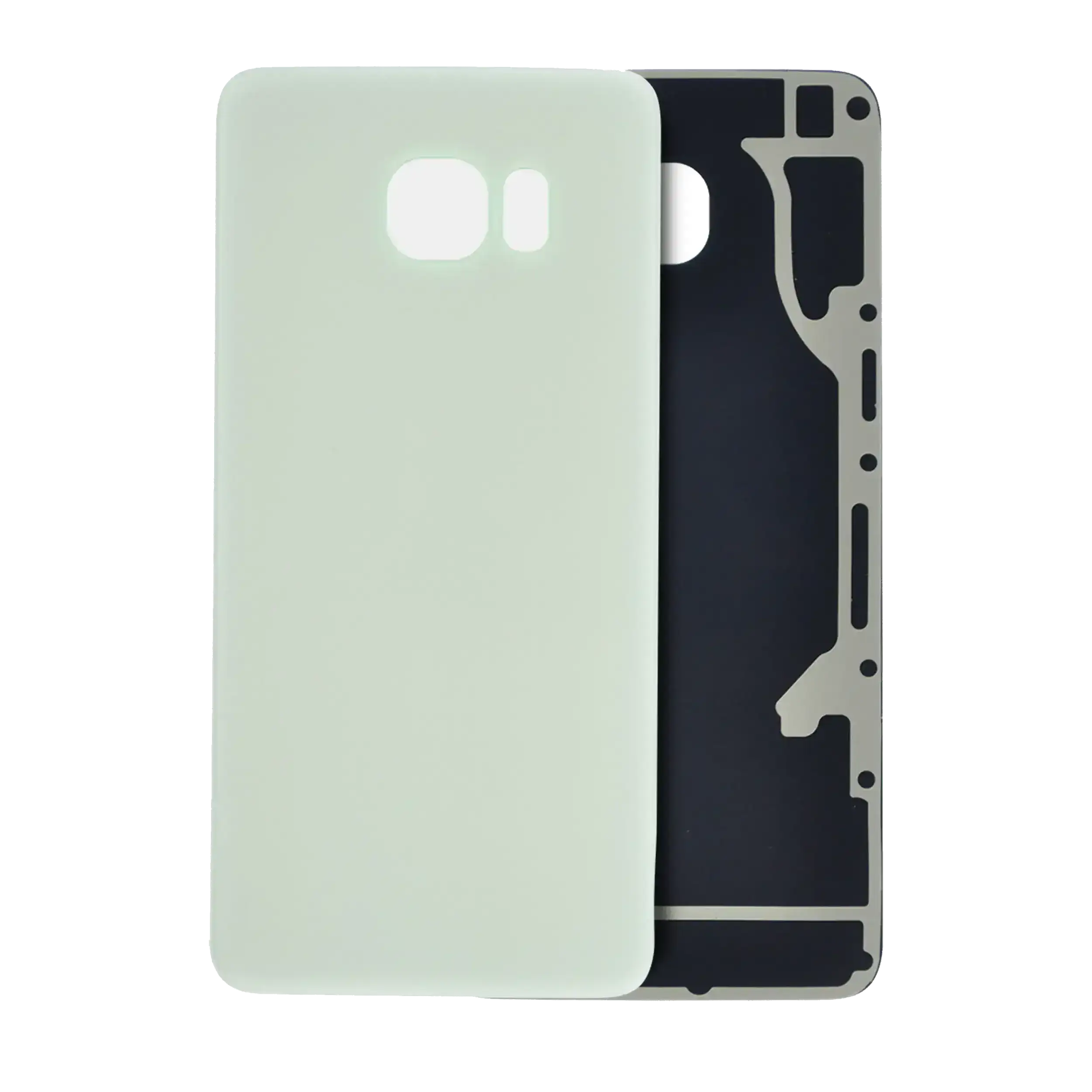 Back Cover Glass Compatible For Samsung Galaxy S6 Edge Plus (No Logo) (Aftermarket Plus) (White Pearl)
