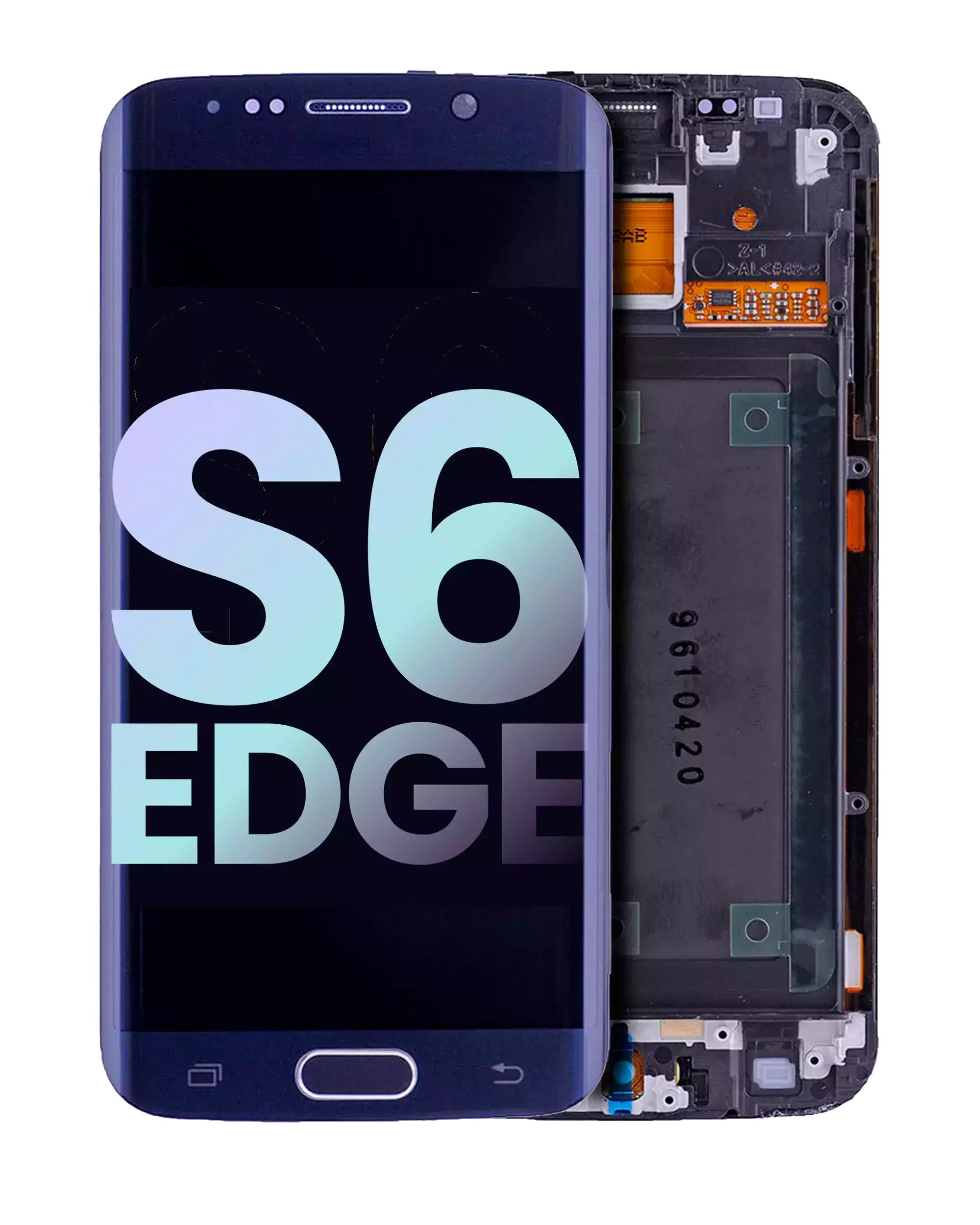 Oled Assembly With Frame Compatible For Samsung Galaxy S6 Edge (Cdma: Verizon / Sprint) (Service Pack) (Black Sapphire)