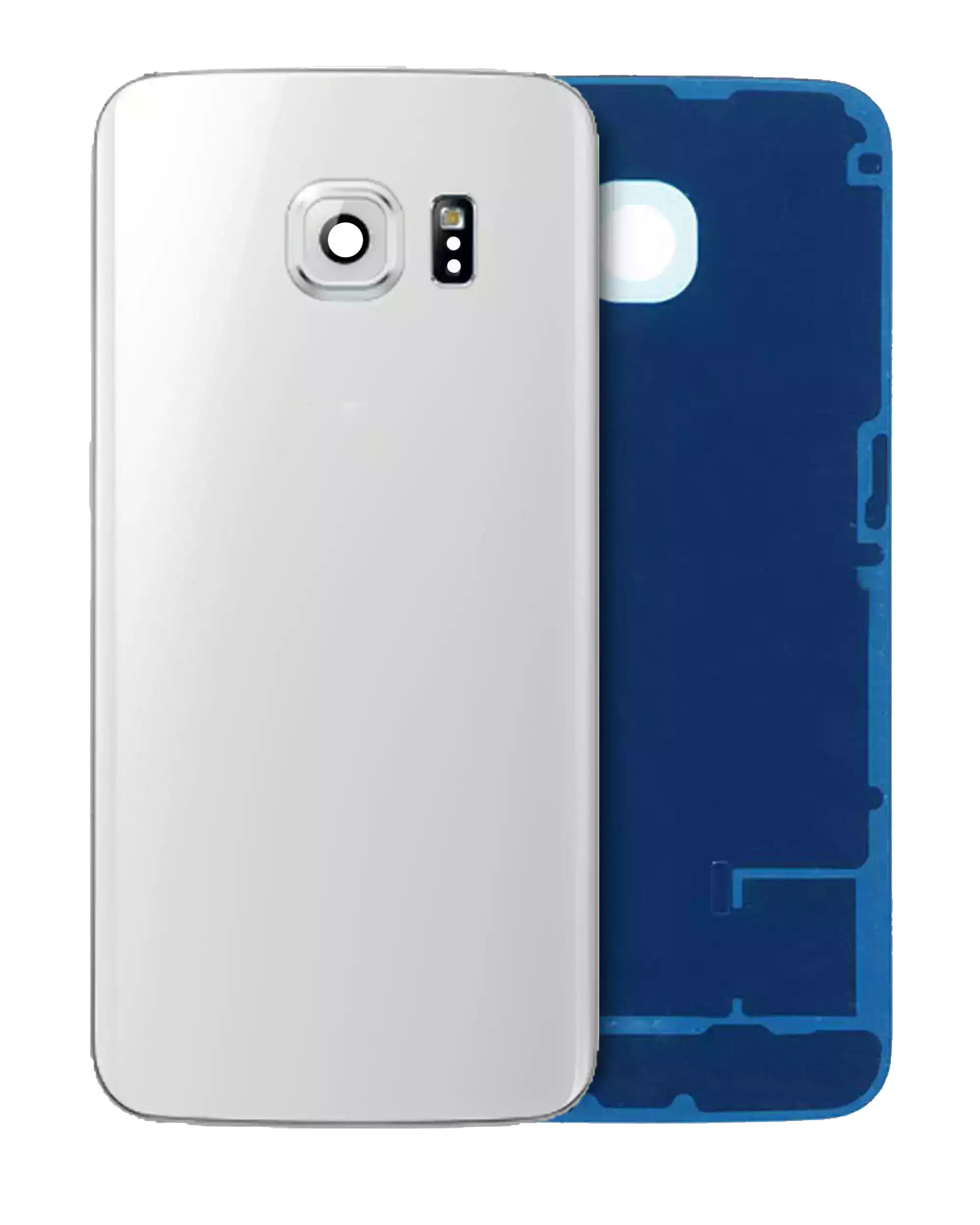 Back Cover Glass With Camera Lens Compatible For Samsung Galaxy S6 Edge (Service Pack) (White)