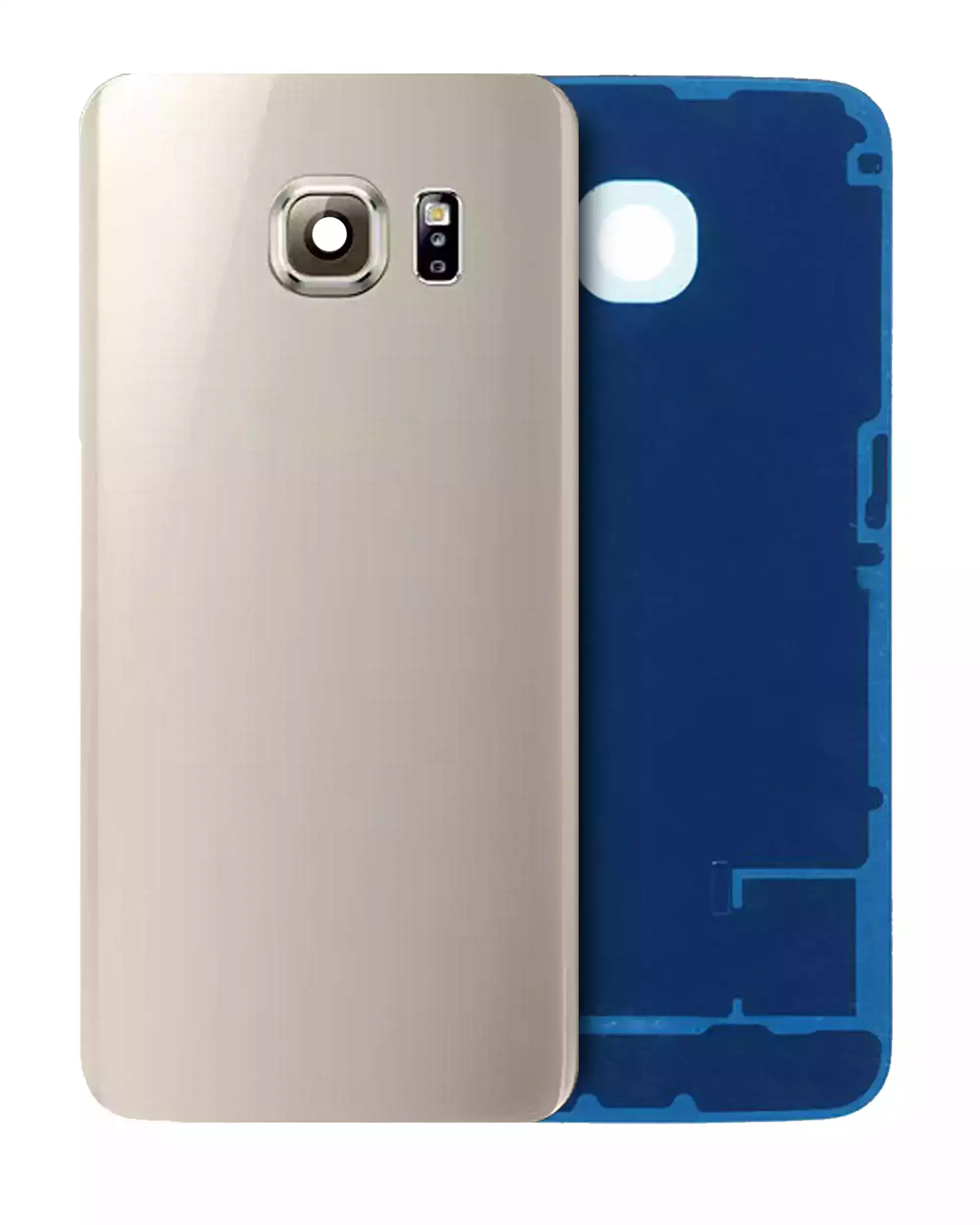 Back Cover Glass With Camera Lens Compatible For Samsung Galaxy S6 Edge (Service Pack) (Gold)