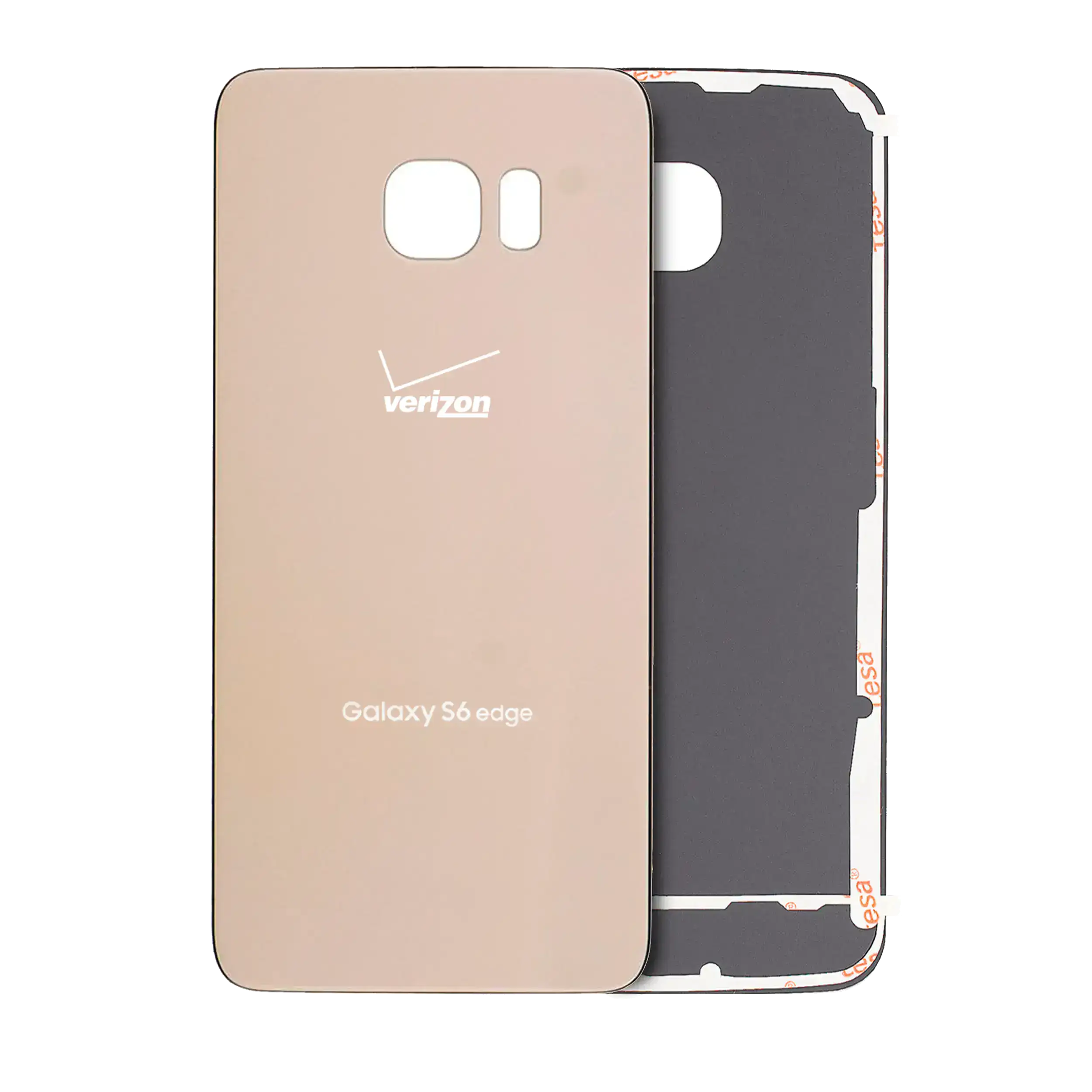 Back Cover Glass Compatible For Samsung Galaxy S6 Edge (Verizon 4G) (Service Pack) (Gold)