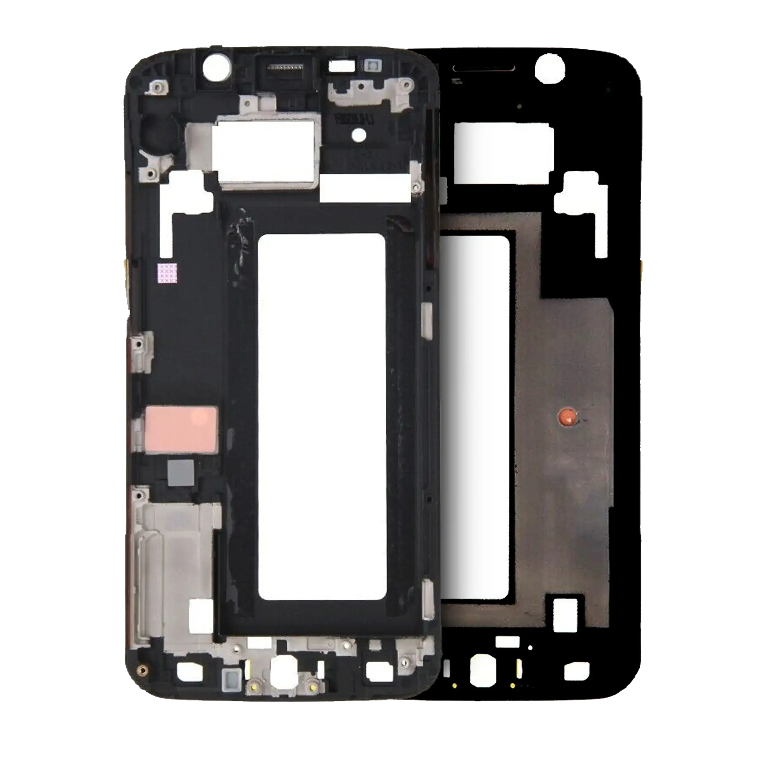 Mid-Frame Housing Compatible For Samsung Galaxy S6 Edge (With Small Parts) (Service Pack) (Black Sapphire)
