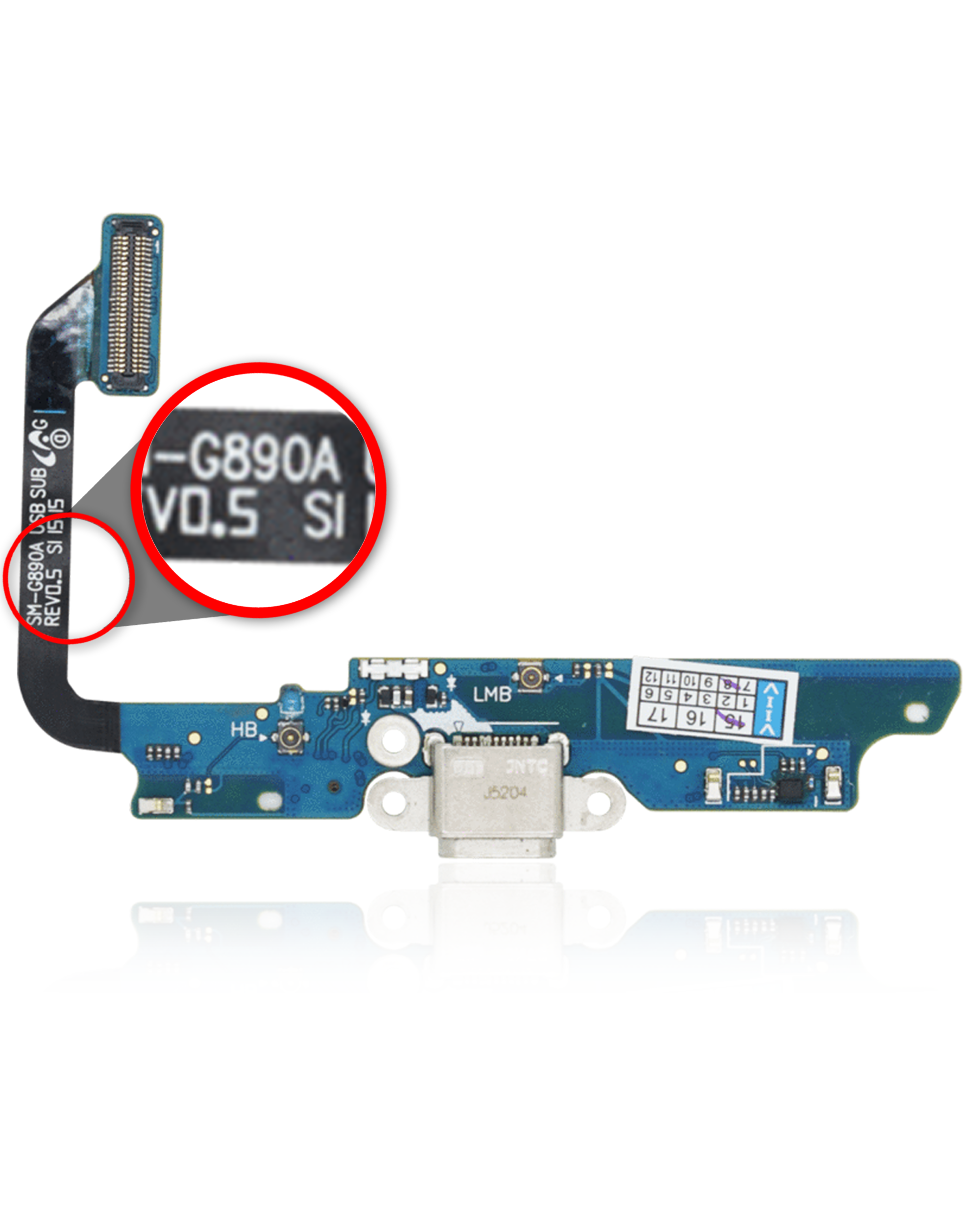 Charging Port Flex Cable Compatible For Samsung Galaxy S6 Active (G890A) (At&T)
