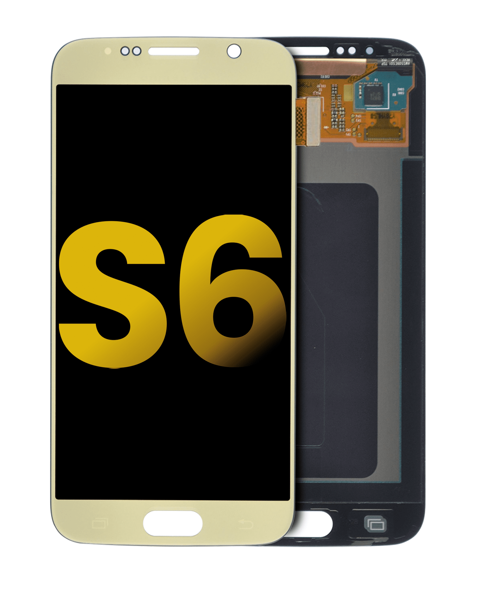 Oled Assembly Without Frame Compatible For Samsung Galaxy S6 (Refurbished) (Gold Titanium)
