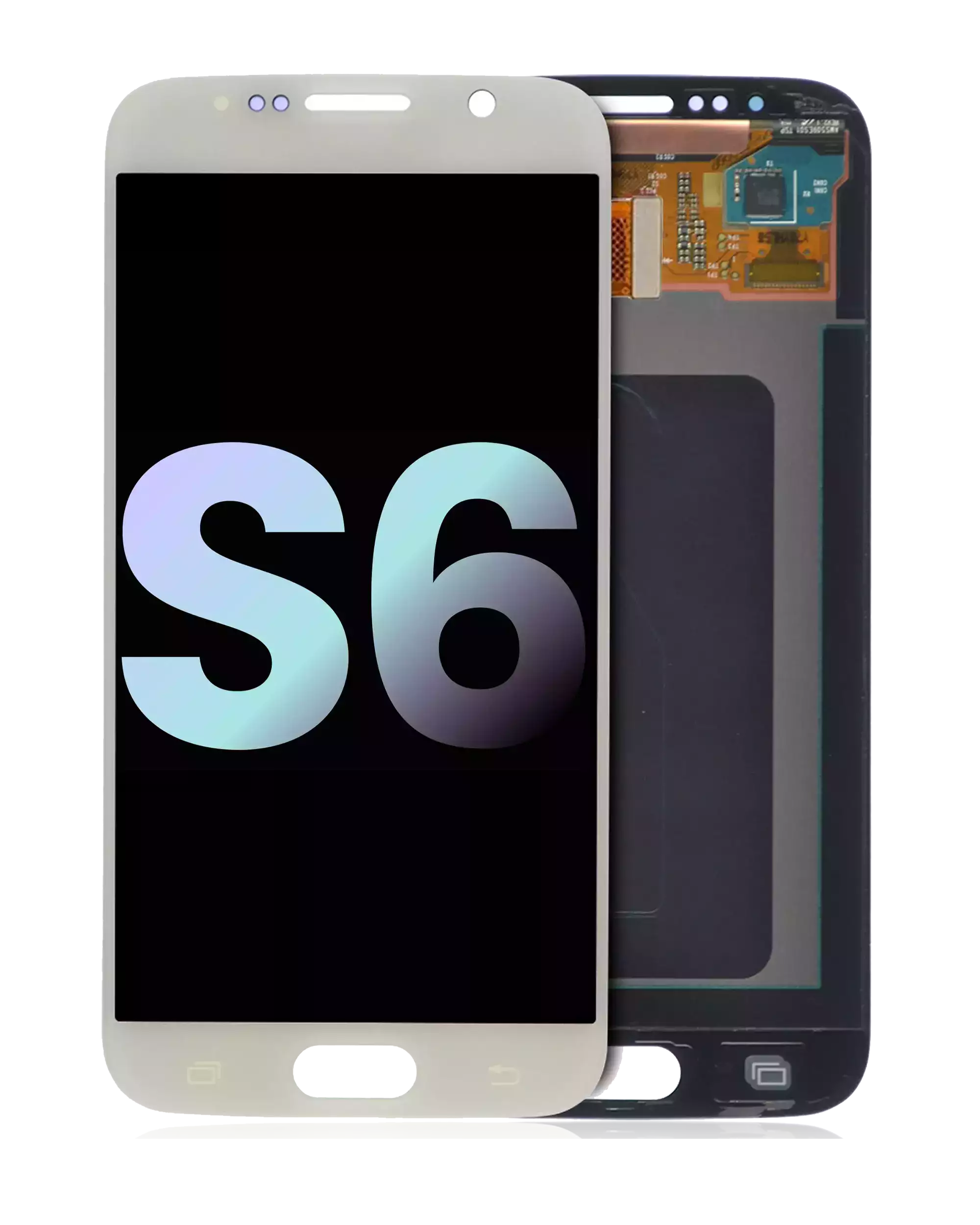 Oled Assembly Without Frame Compatible For Samsung Galaxy S6 (Service Pack) (White Pearl)