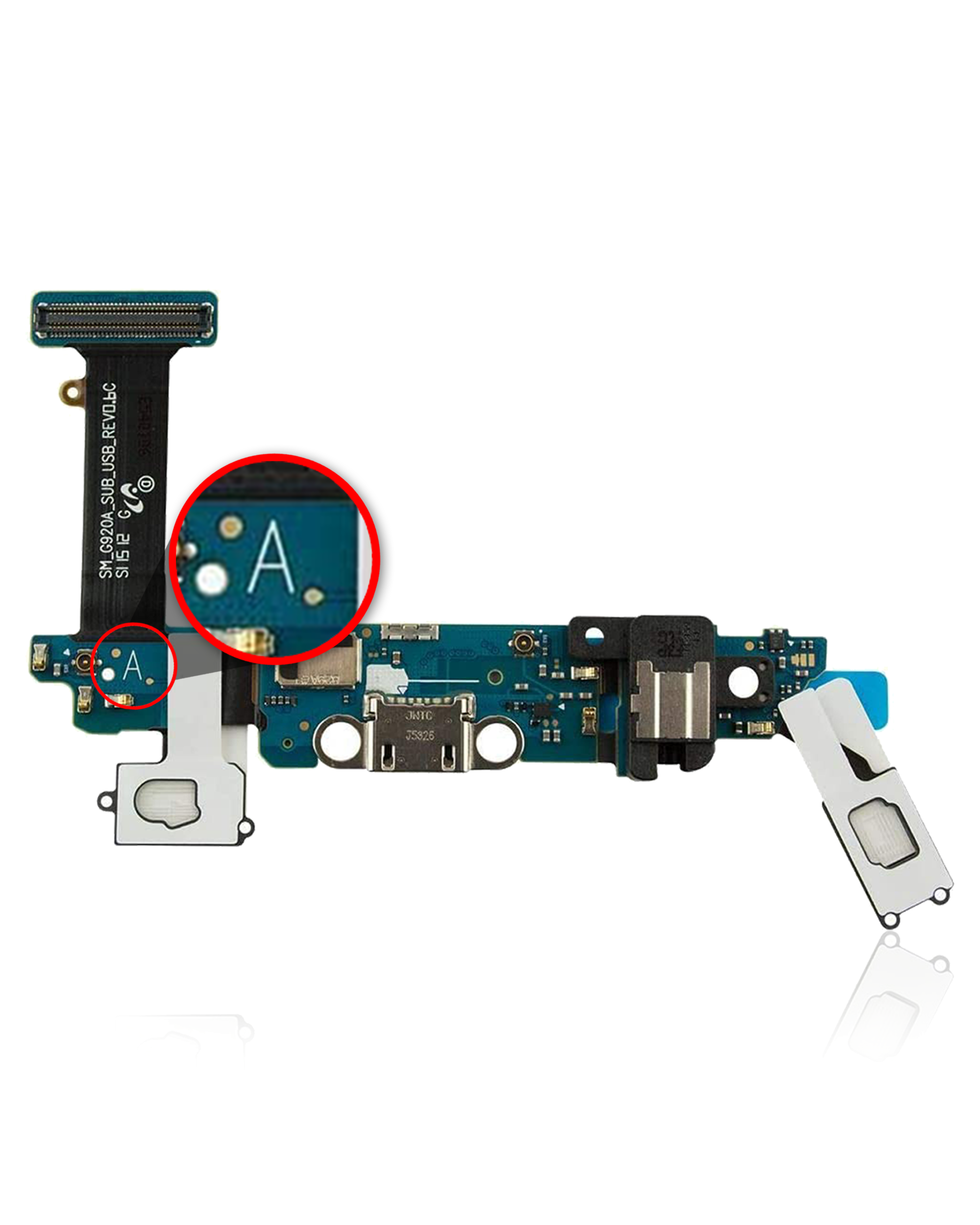 Charging Port Flex Cable Compatible For Samsung Galaxy S6 (G920A / G920W8) (At&T / Bell Canada)