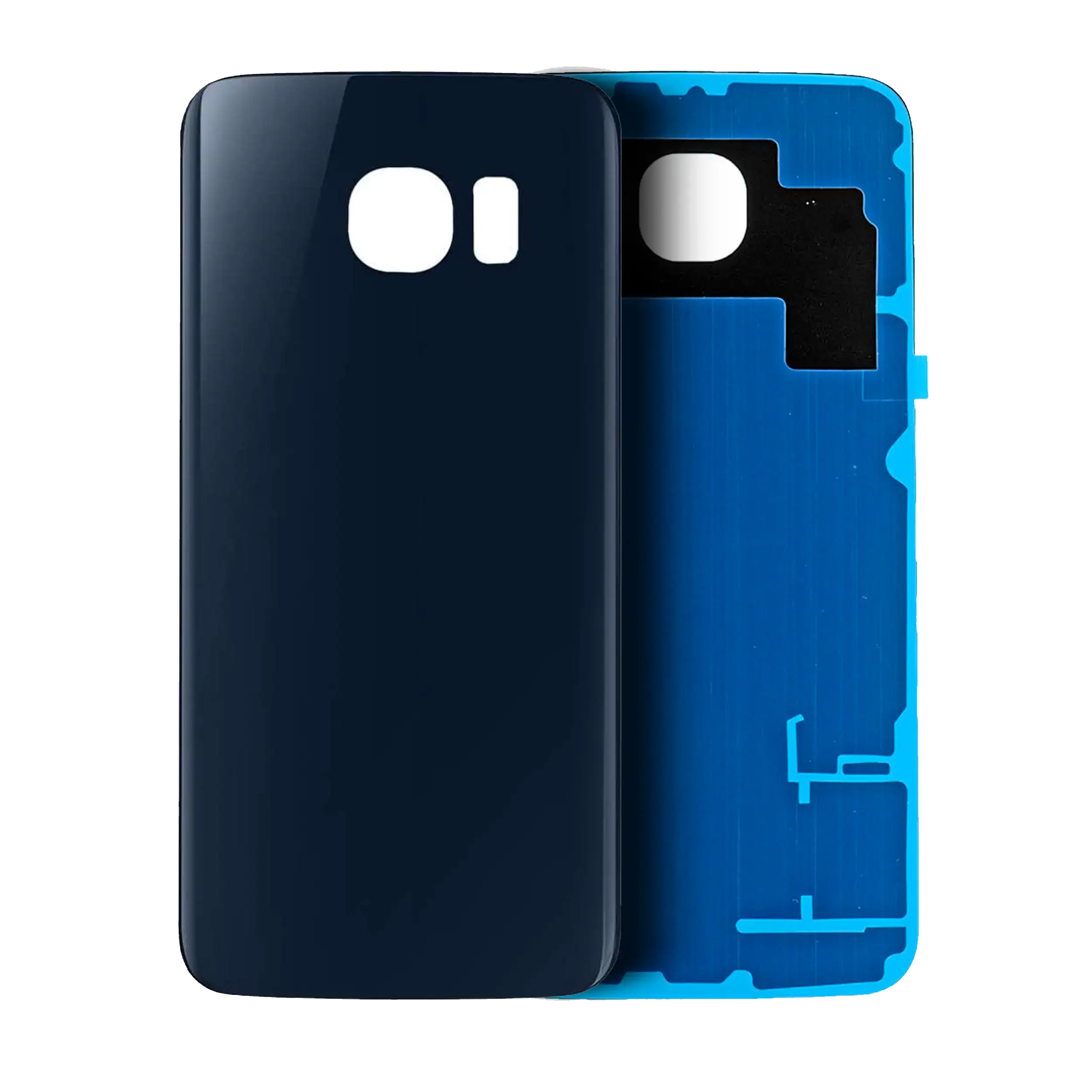 Back Cover Glass Compatible For Samsung Galaxy S6 (No Logo) (Aftermarket Plus) (Black Sapphire)