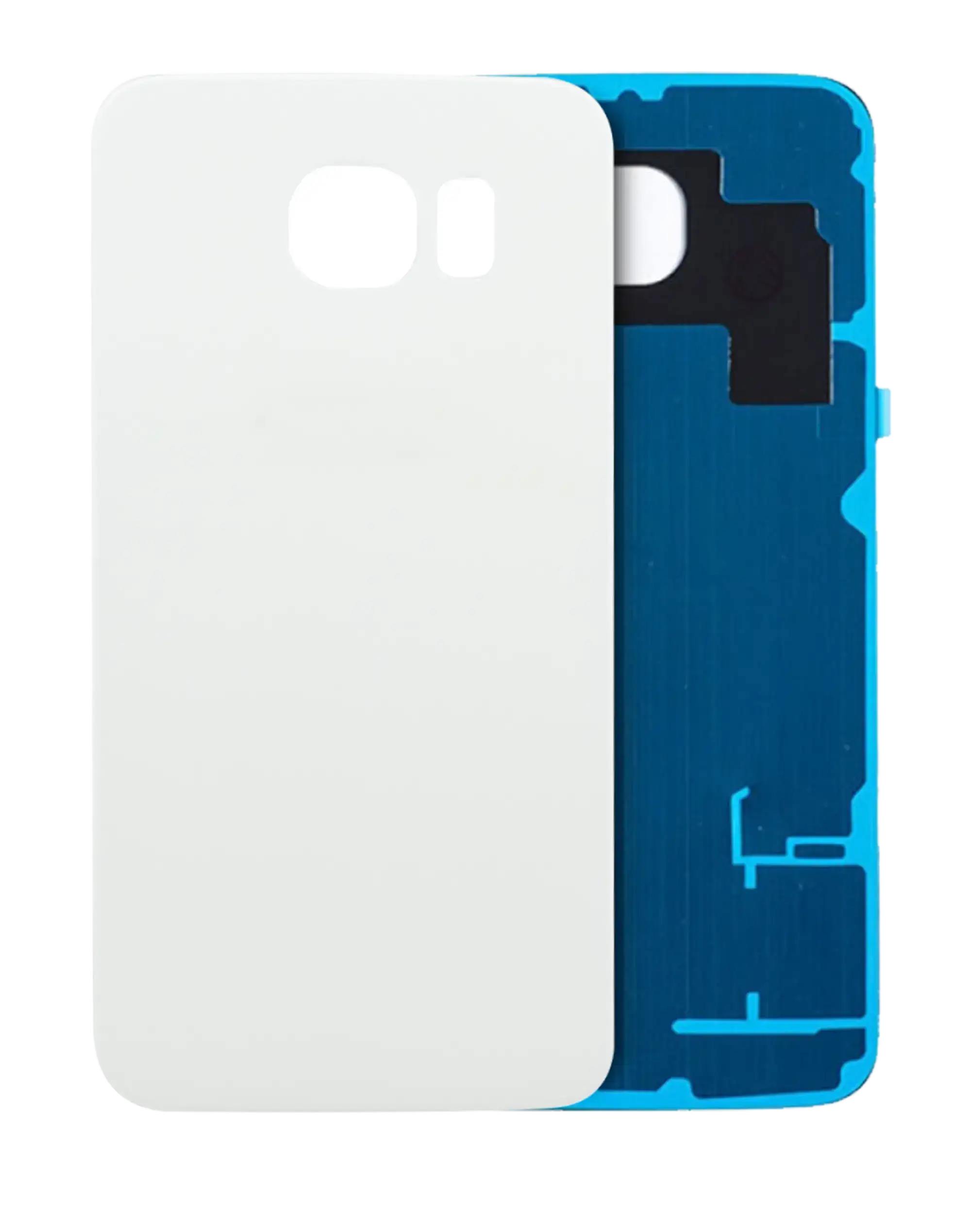 Back Cover Glass Compatible For Samsung Galaxy S6 (Service Pack) (White)