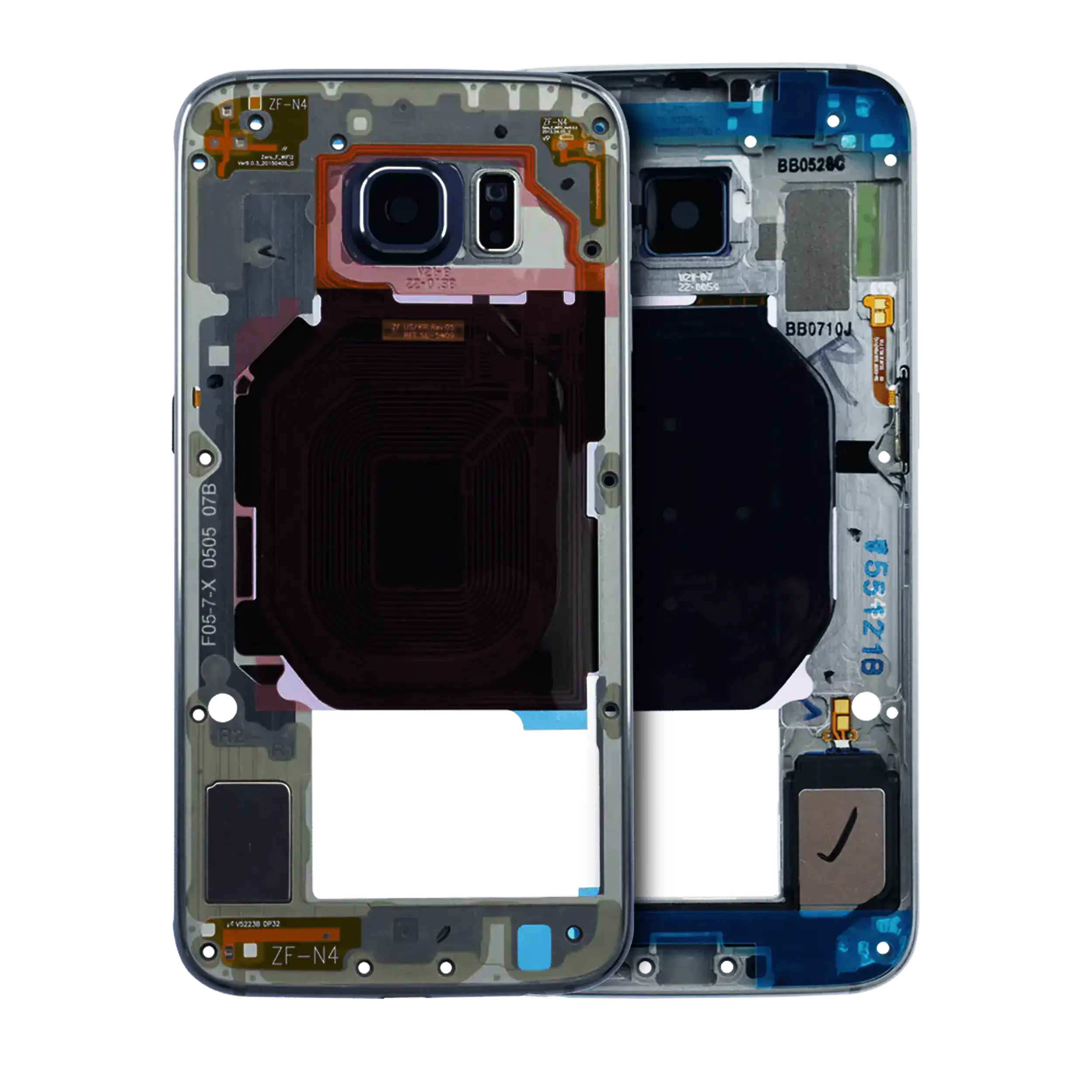 Mid-Frame Housing Compatible For Samsung Galaxy S6 (With Small Parts) (Service Pack) (Black Sapphire)