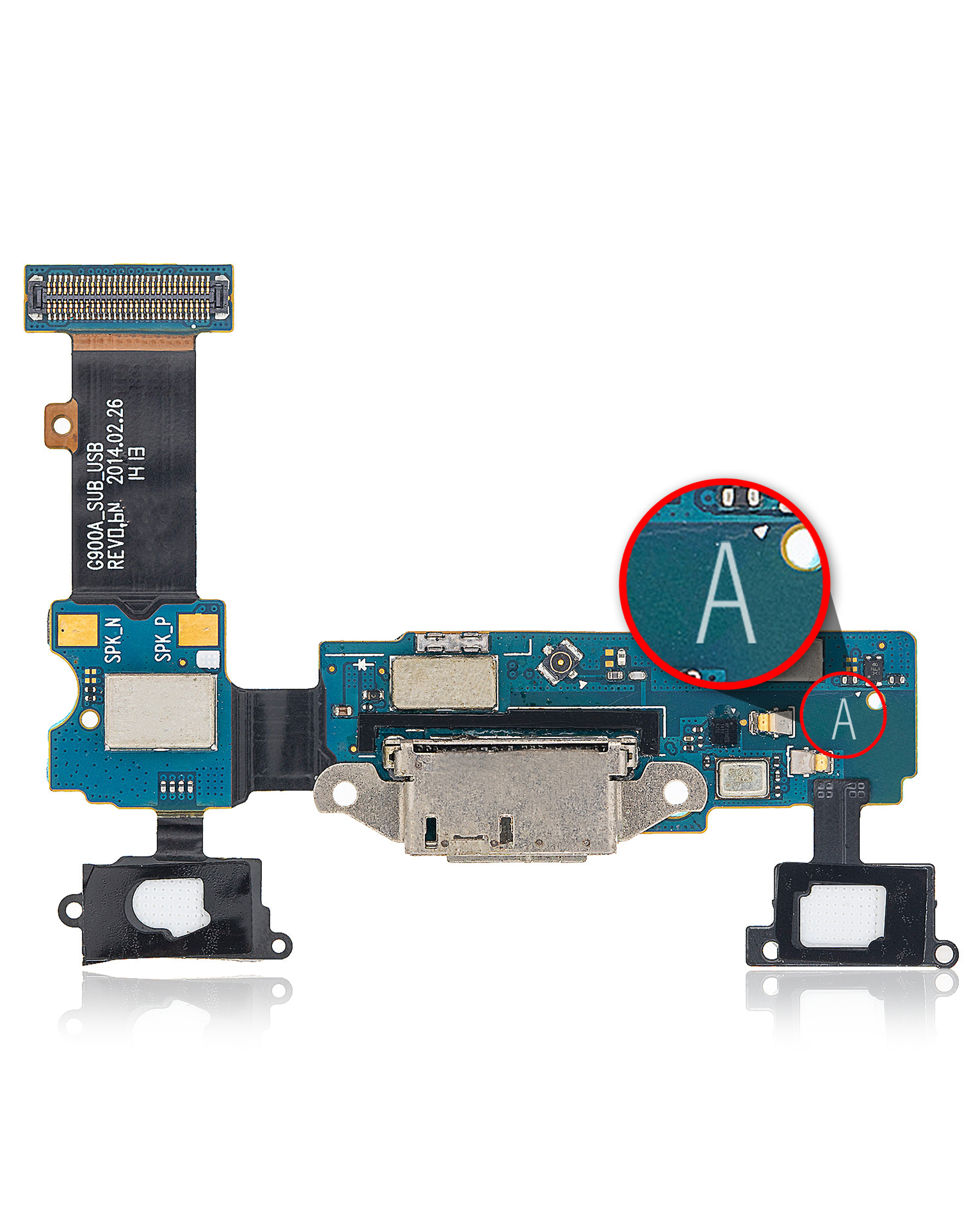 Charging Port Flex Cable Compatible For Samsung Galaxy S5 (G900A) (At&T)