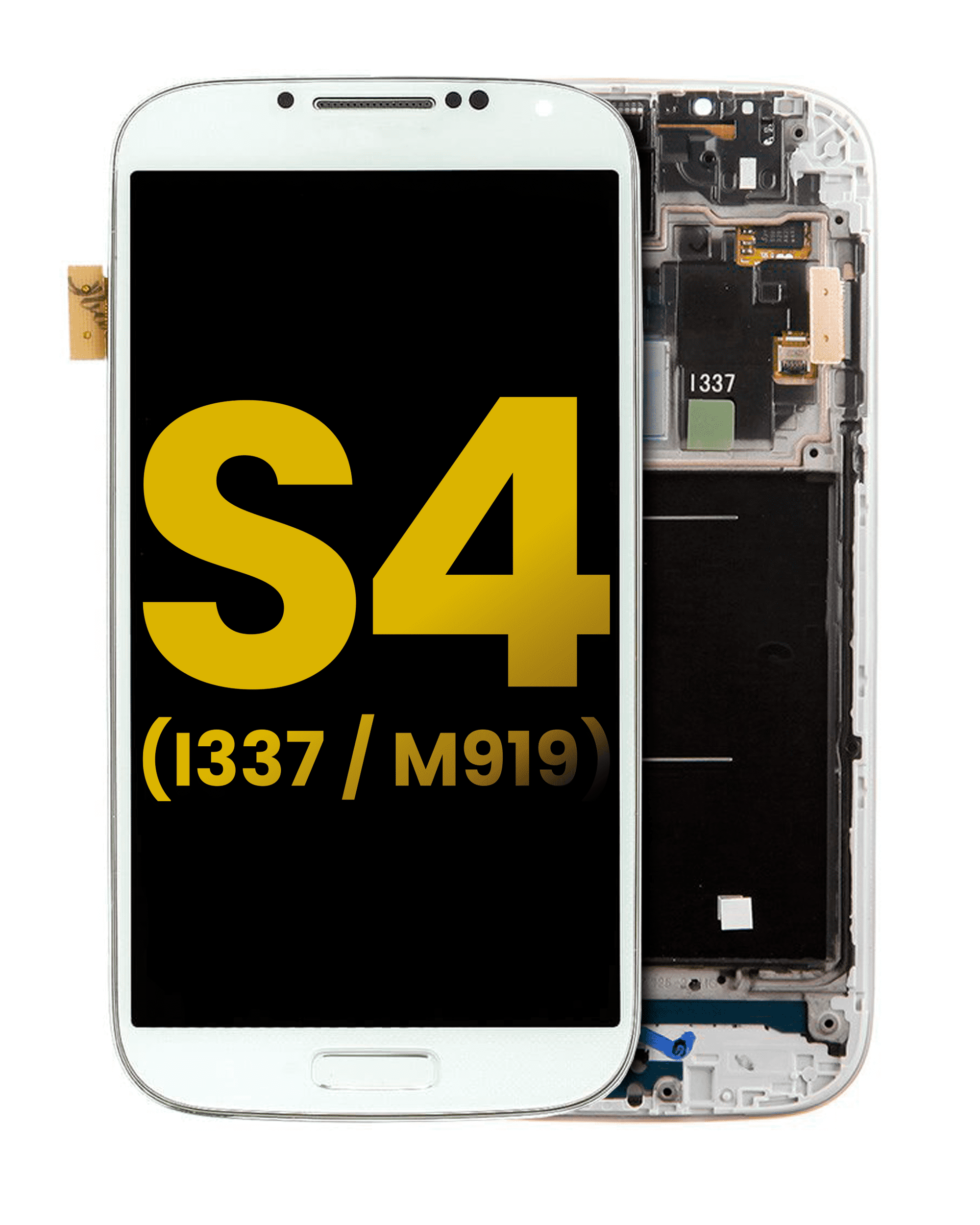 Oled Assembly With Frame Compatible For Samsung Galaxy S4 (I337 / M919) (At&T & T-Mobile / Straight Talk) (Refurbished) (White)