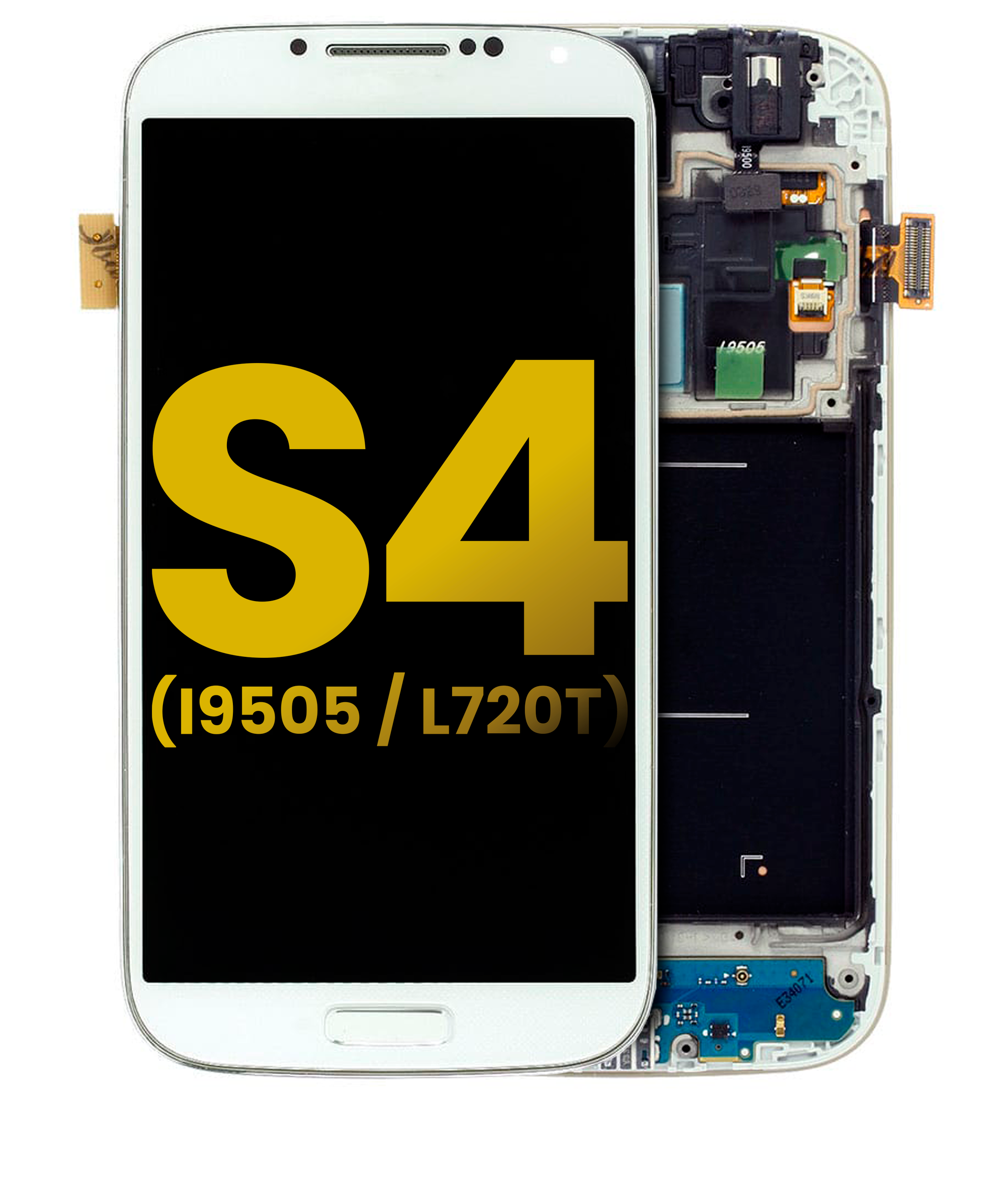 Oled Assembly With Frame Compatible For Samsung Galaxy S4 (I9505 / L720T) (International / Sprint (Gsm Model) (Refurbished) (White)