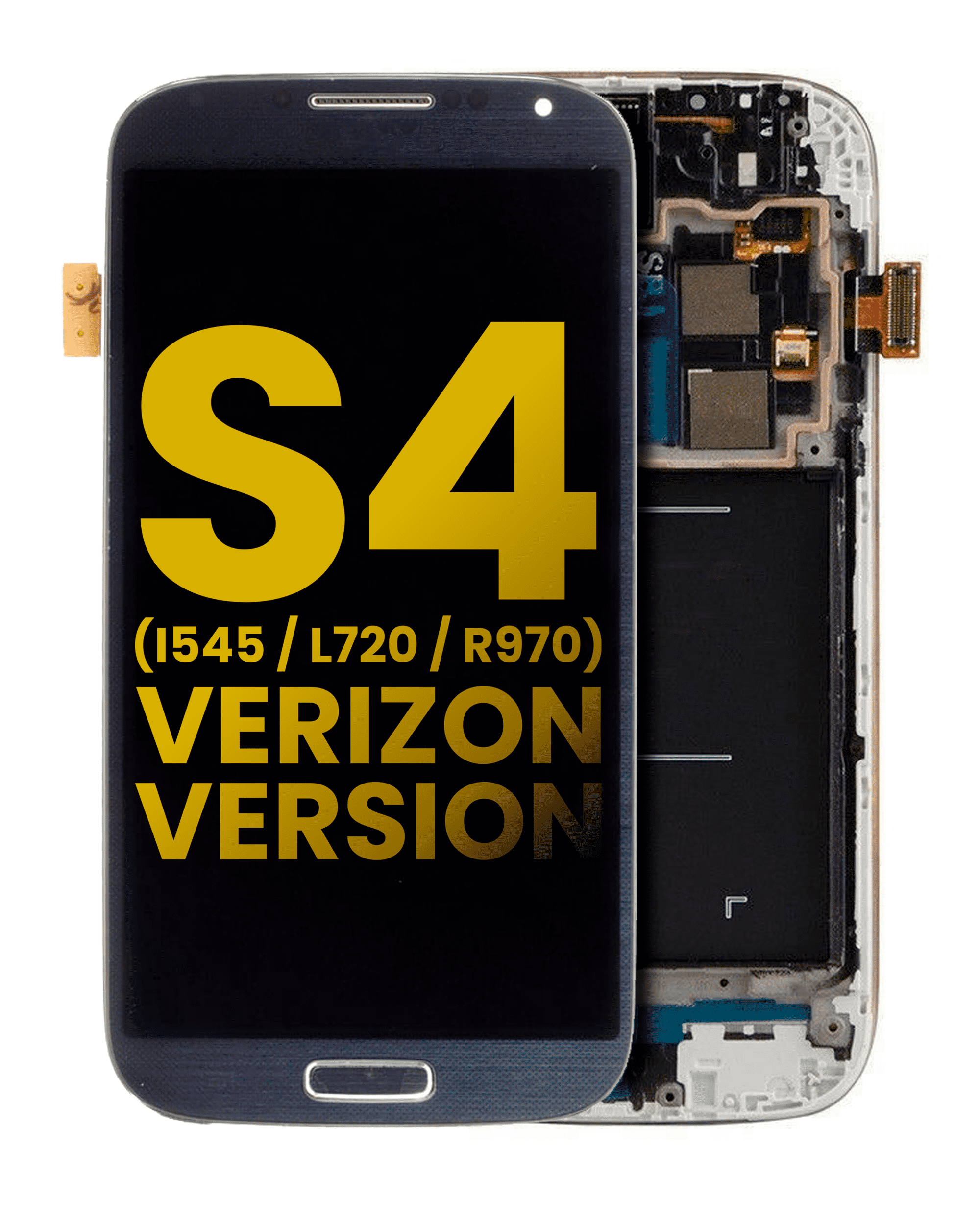 Oled Assembly With Frame Compatible For Samsung Galaxy S4 (I545 / L720 / R970) (Verizon & Sprint) (Refurbished) (Black)