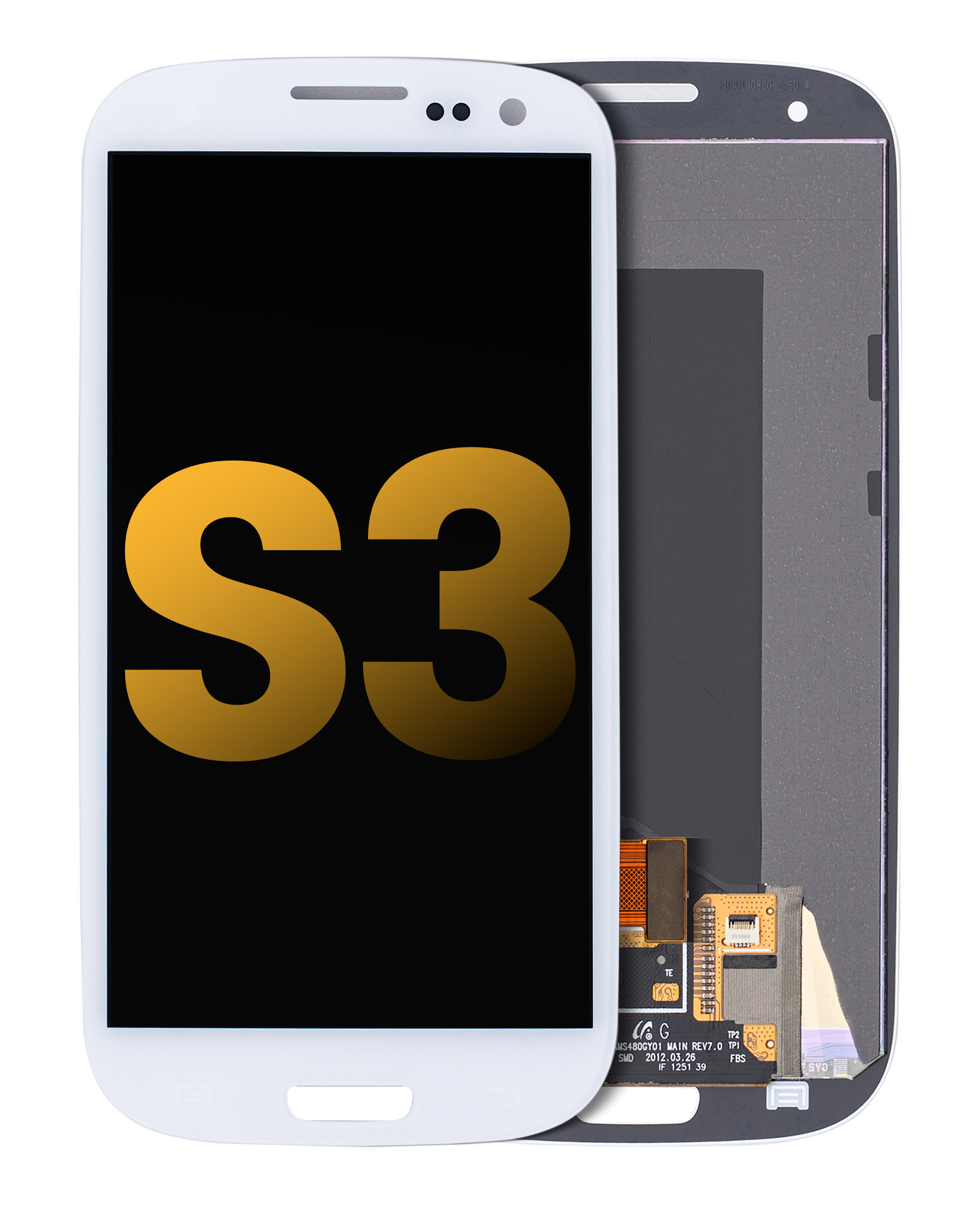 Lcd Assembly Without Frame Compatible For Samsung Galaxy S3 (Refurbished) (White)
