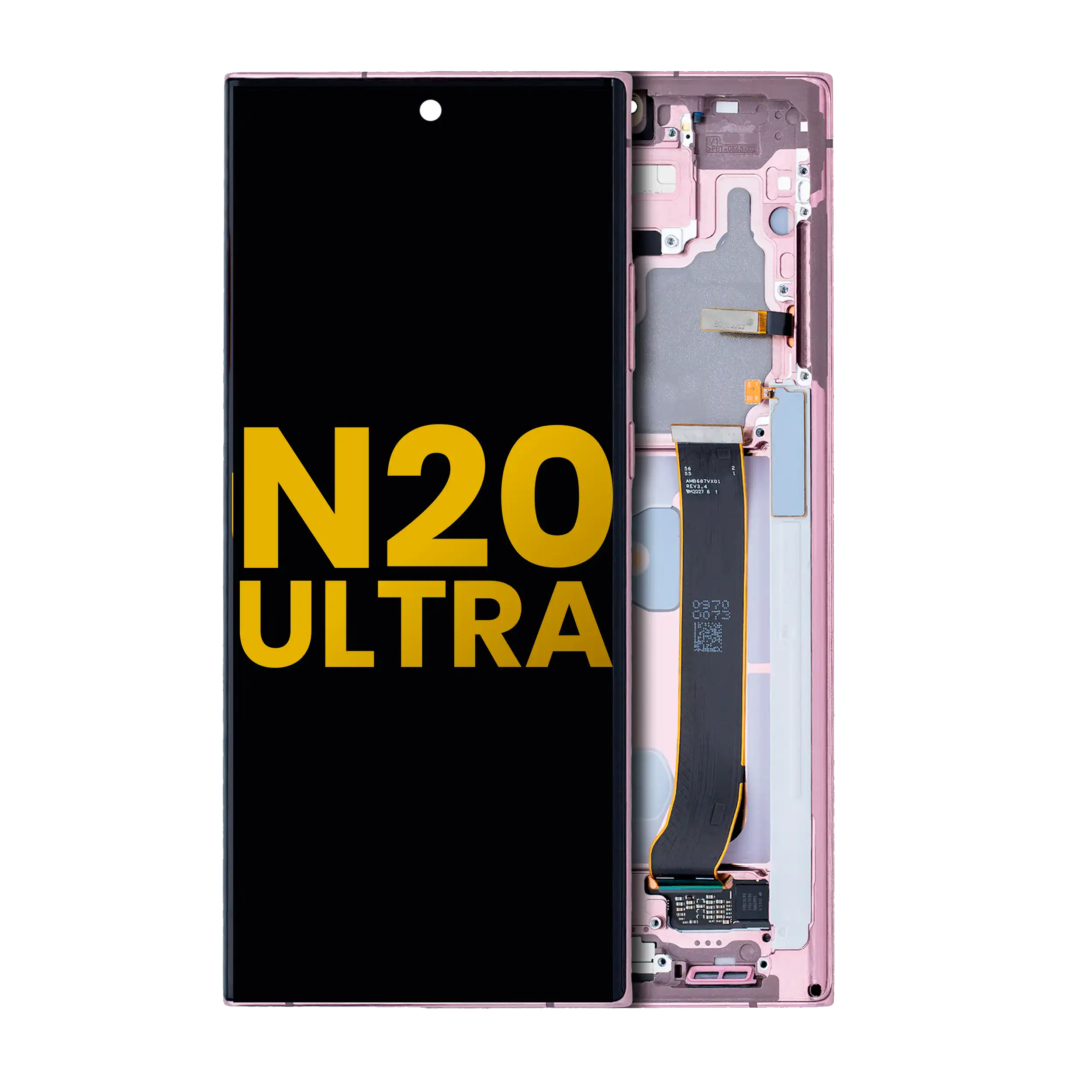Oled Assembly With Frame Compatible For Samsung Galaxy Note 20 Ultra 5G (Refurbished) (Mystic Bronze)