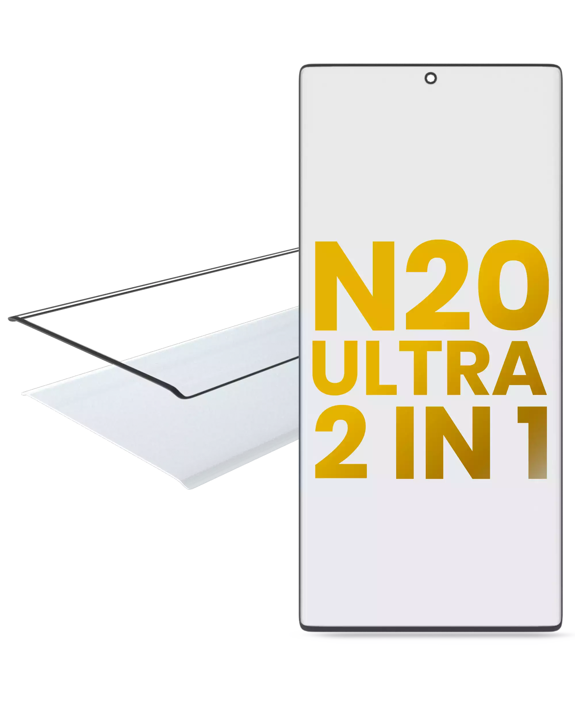 2 In 1 Front Glass With Oca Pre-Installed Compatible For Samsung Galaxy Note 20 Ultra