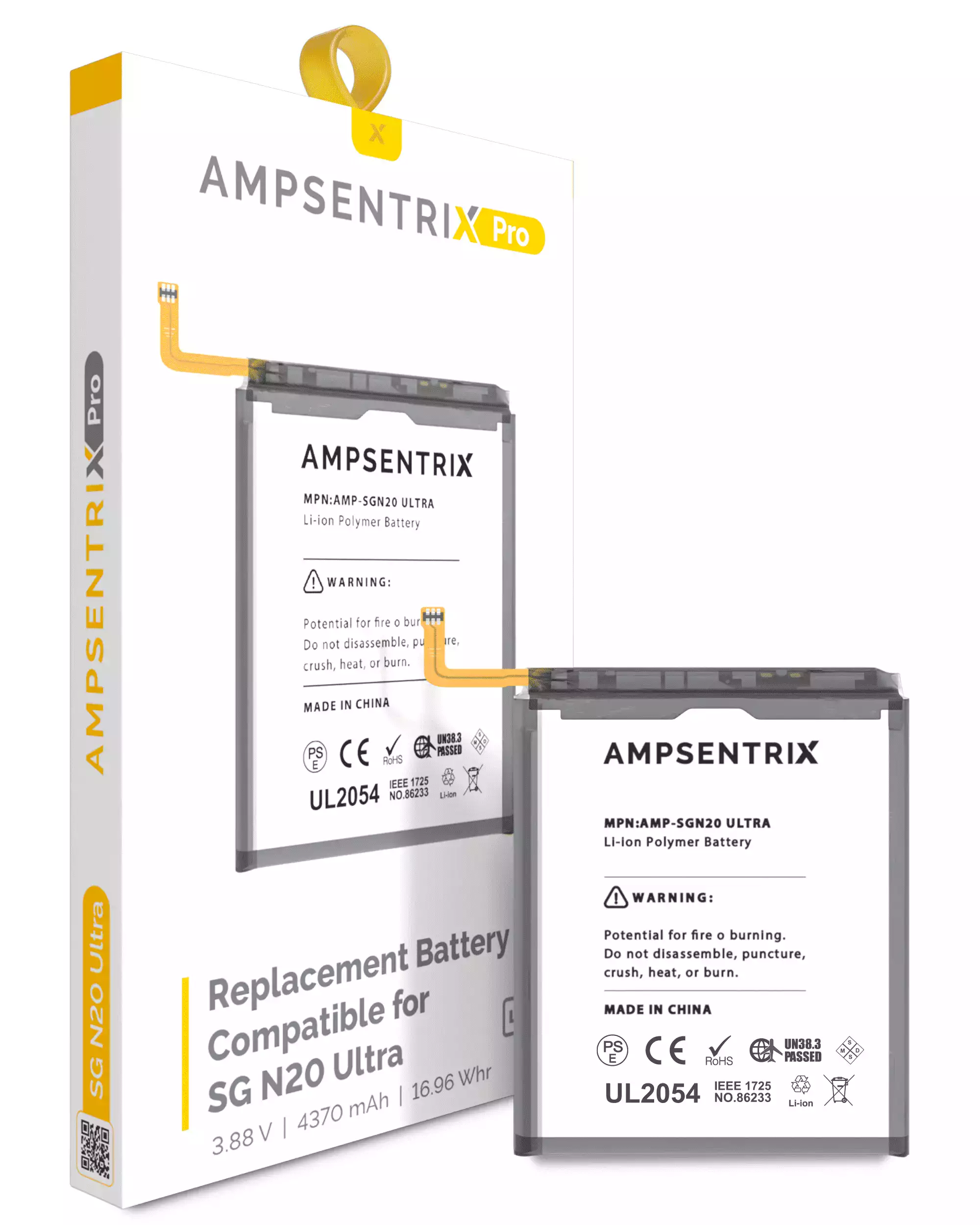 Replacement Battery Compatible For Samsung Galaxy Note 20 Ultra (Ampsentrix Pro)