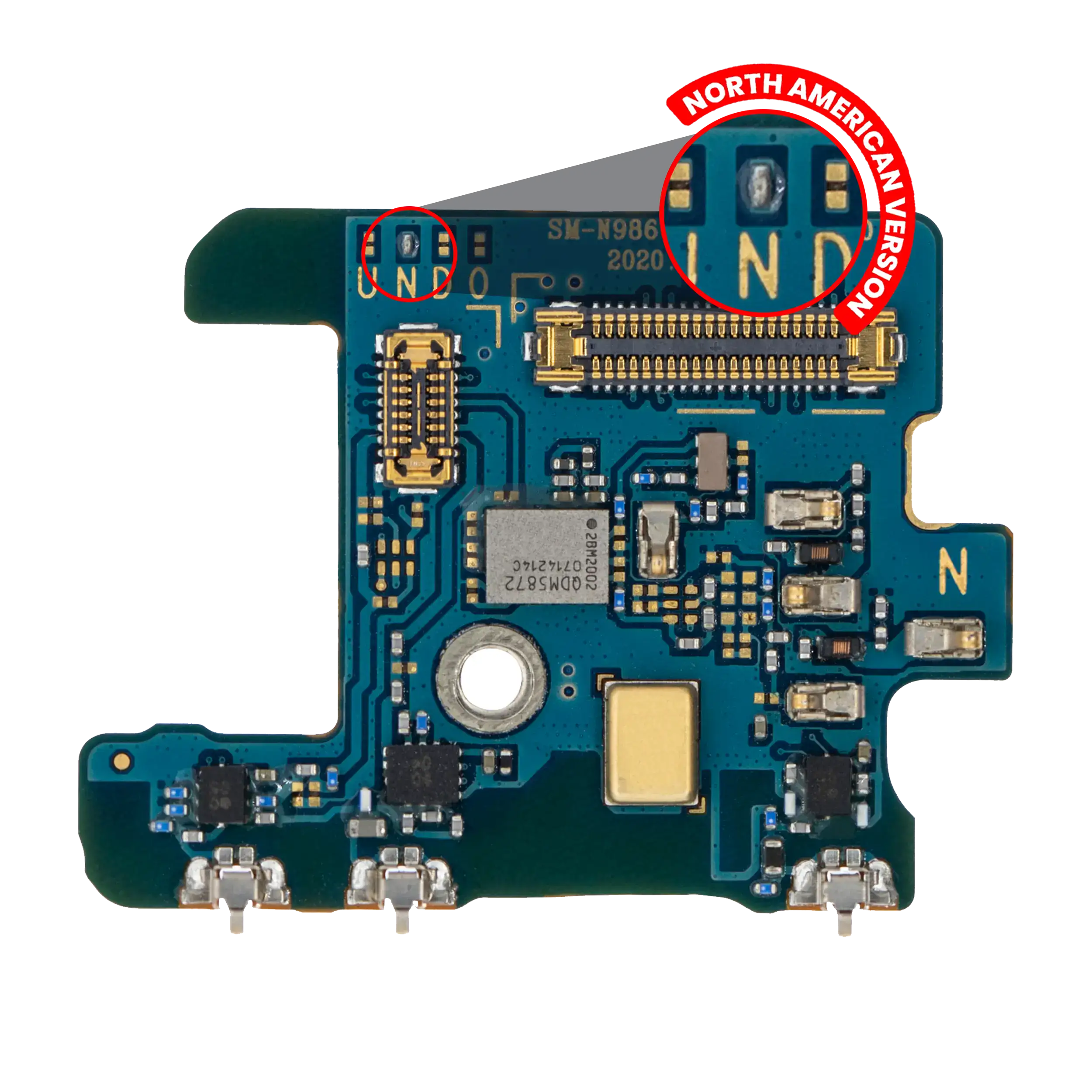 Microphone Pcb Board Compatible For Samsung Galaxy Note 20 Ultra 5G (Us Version) (Service Pack)