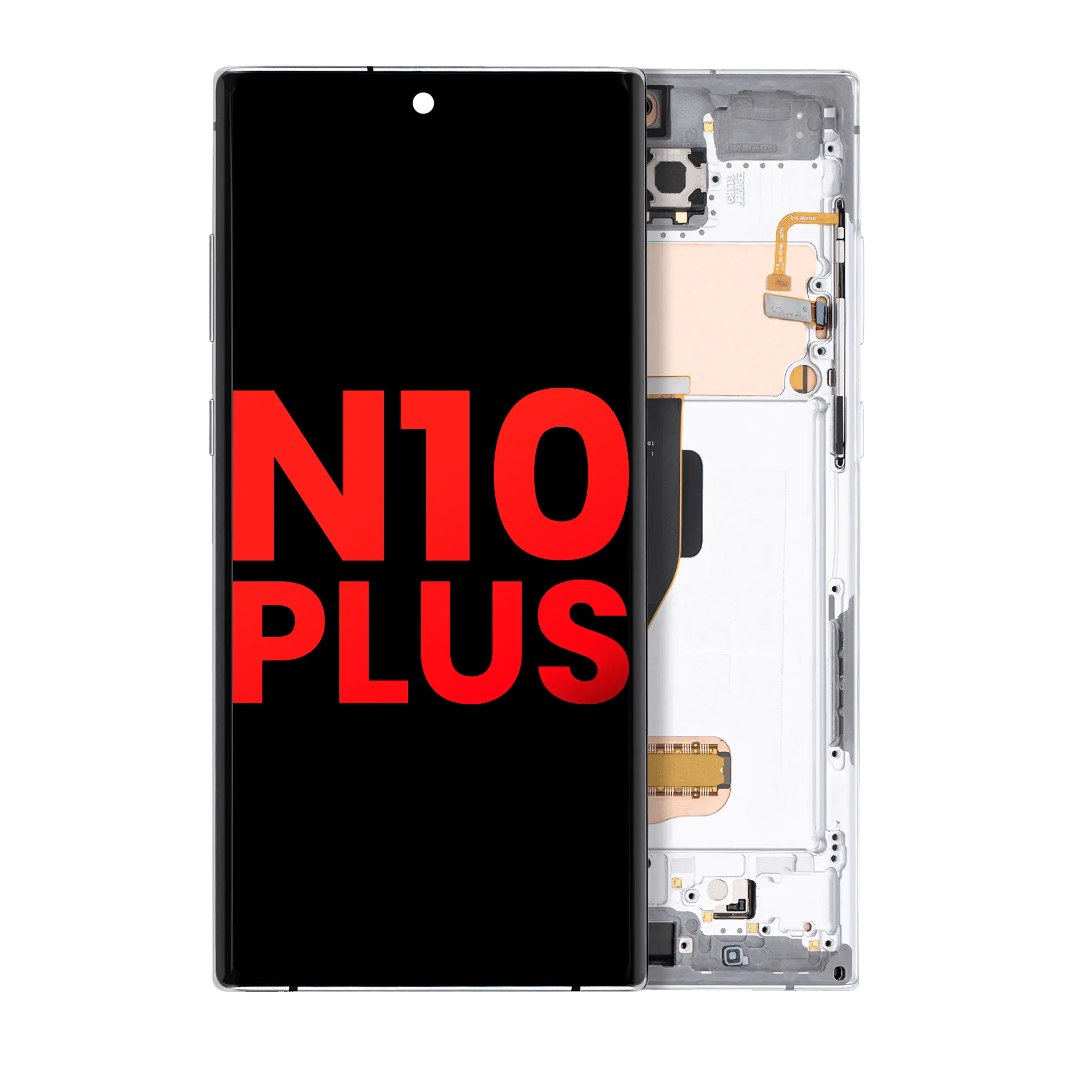 Oled Assembly With Frame Compatible For Samsung Galaxy Note 10 Plus / 5G (Aftermarket Plus) (Aura White)