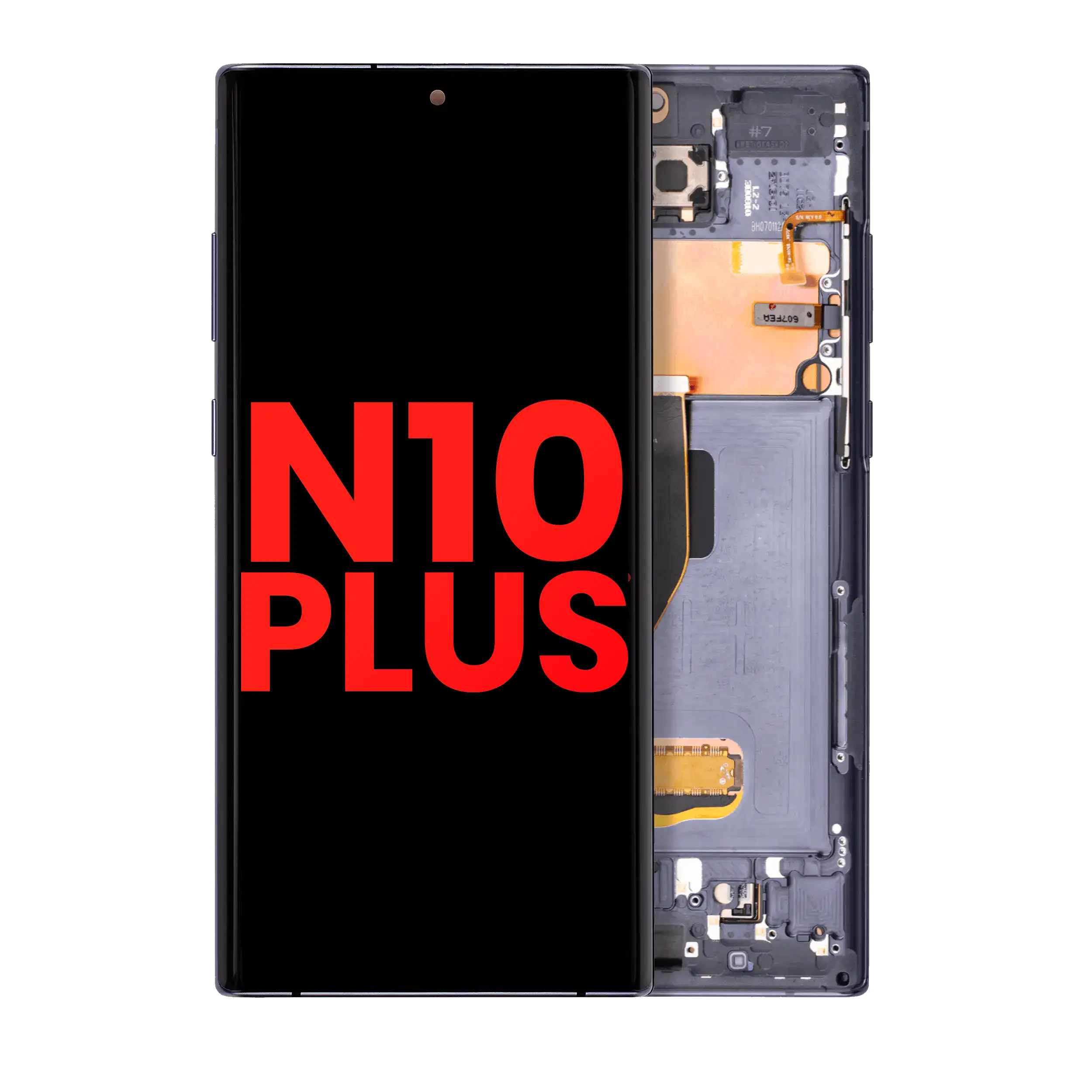 Oled Assembly With Frame Compatible For Samsung Galaxy Note 10 Plus / 5G (Aftermarket Plus) (Aura Black)